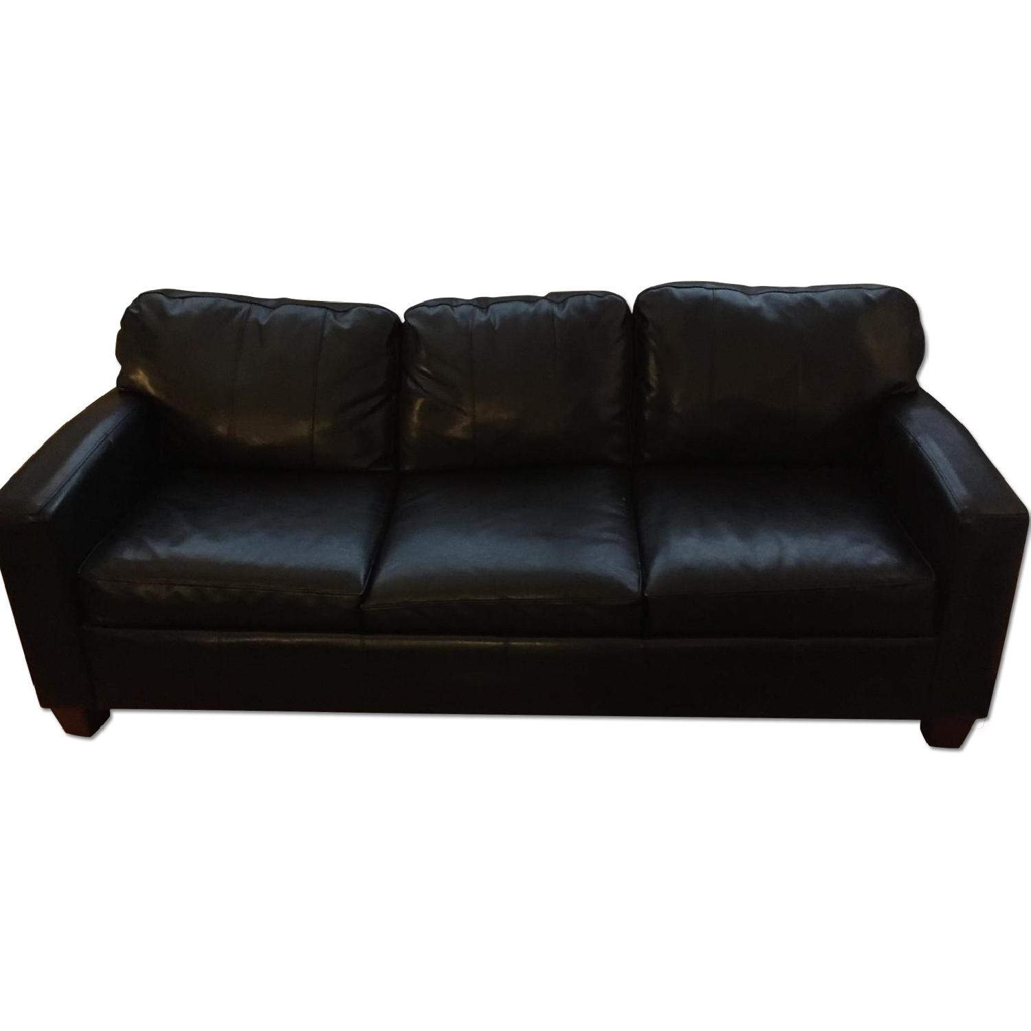 Jennifer Convertibles Leather 3 Seater Sofa Bed AptDeco