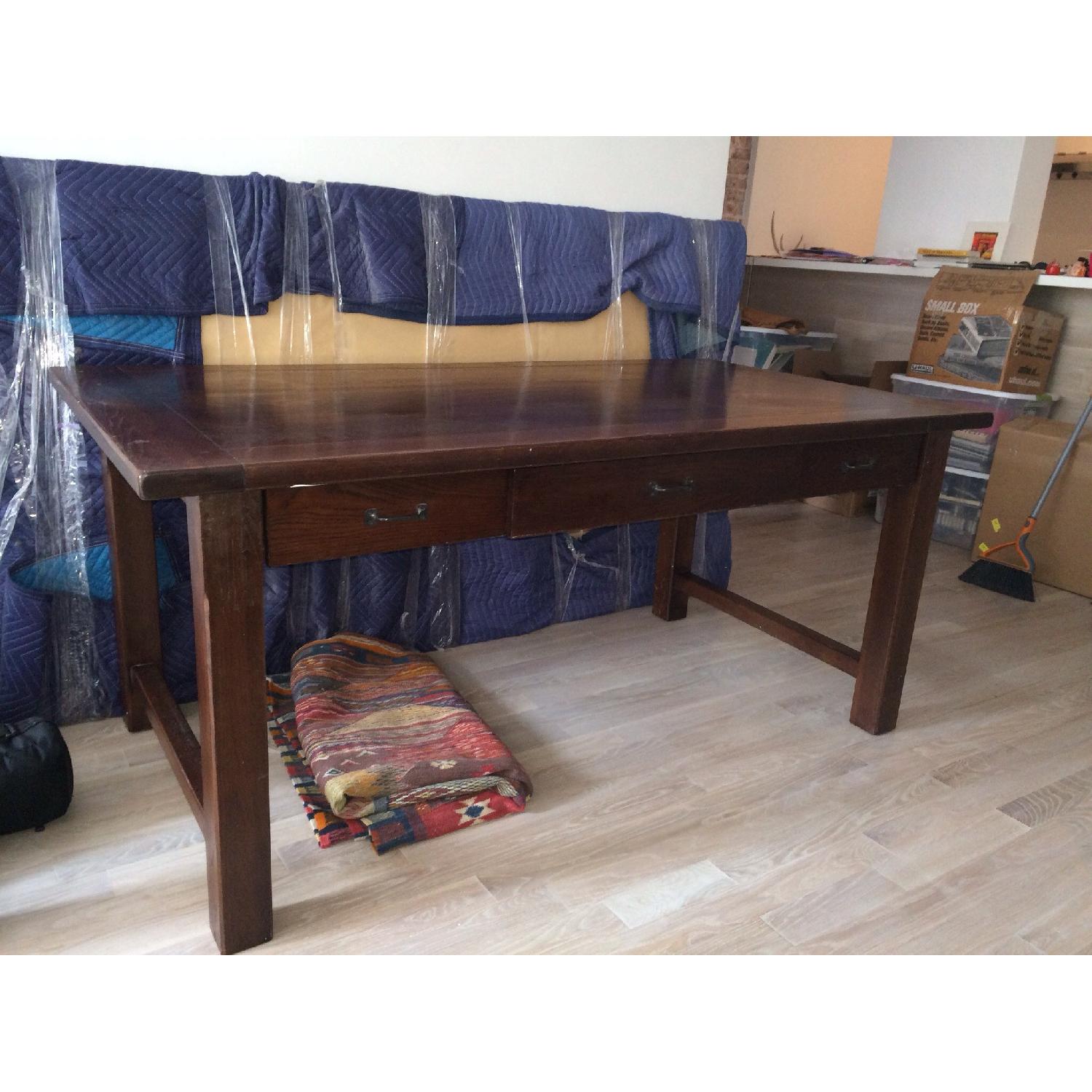 Pottery Barn Dark Wood Dining Table - image-2