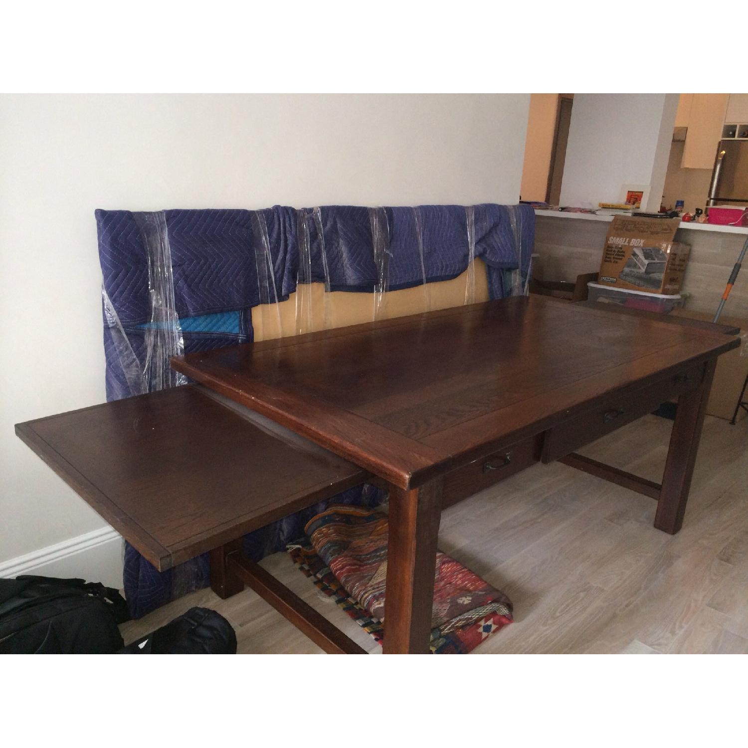 Pottery Barn Dark Wood Dining Table - image-4