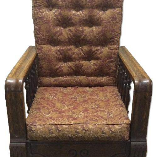 Used Antique Upholstered Horsehair Rocking Chair for sale on AptDeco
