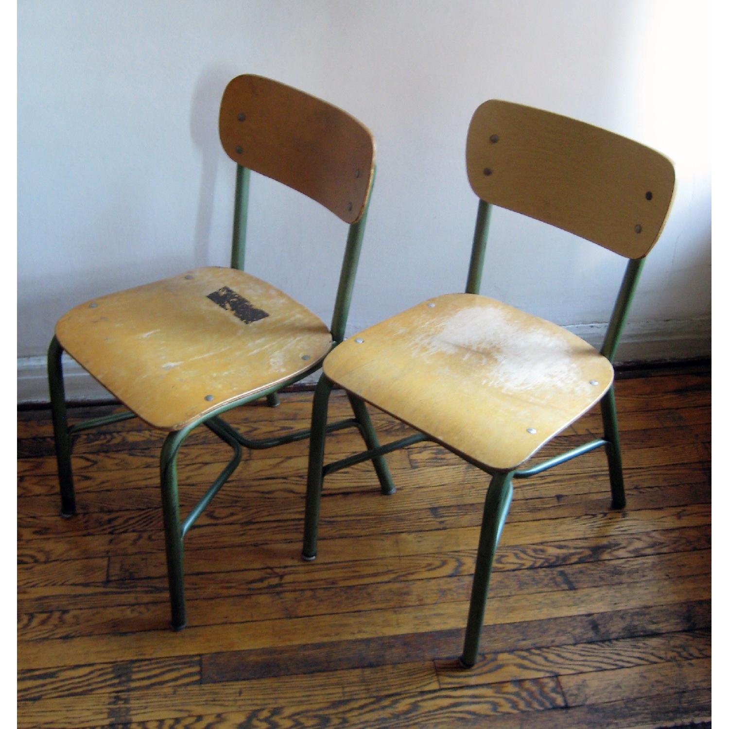 Vintage 1950's Schoolhouse Chairs - Set of 2 - image-1