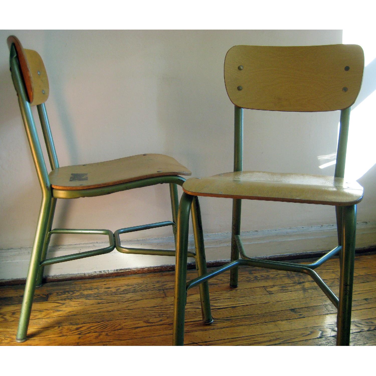 Vintage 1950's Schoolhouse Chairs - Set of 2 - image-2