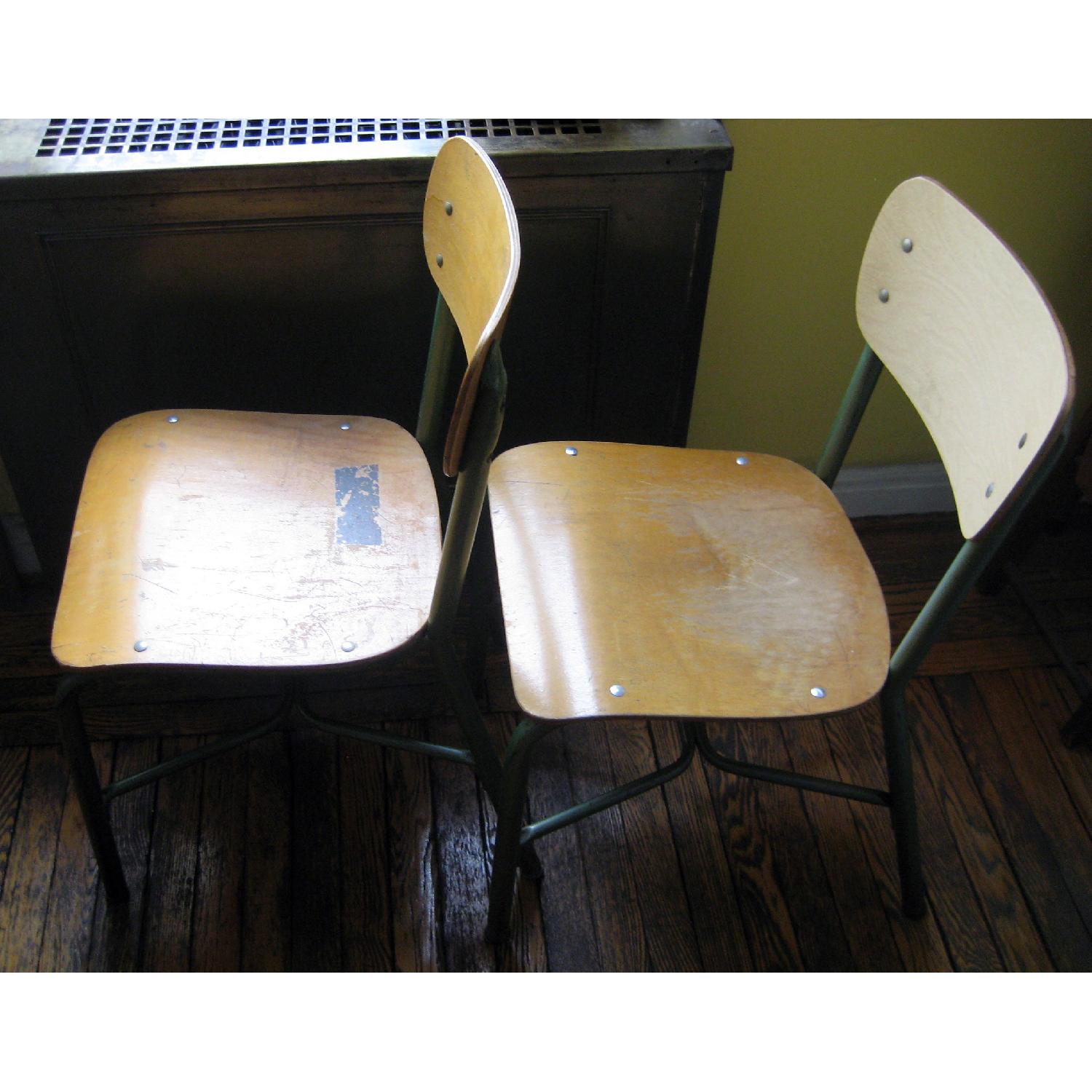 Vintage 1950's Schoolhouse Chairs - Set of 2 - image-3