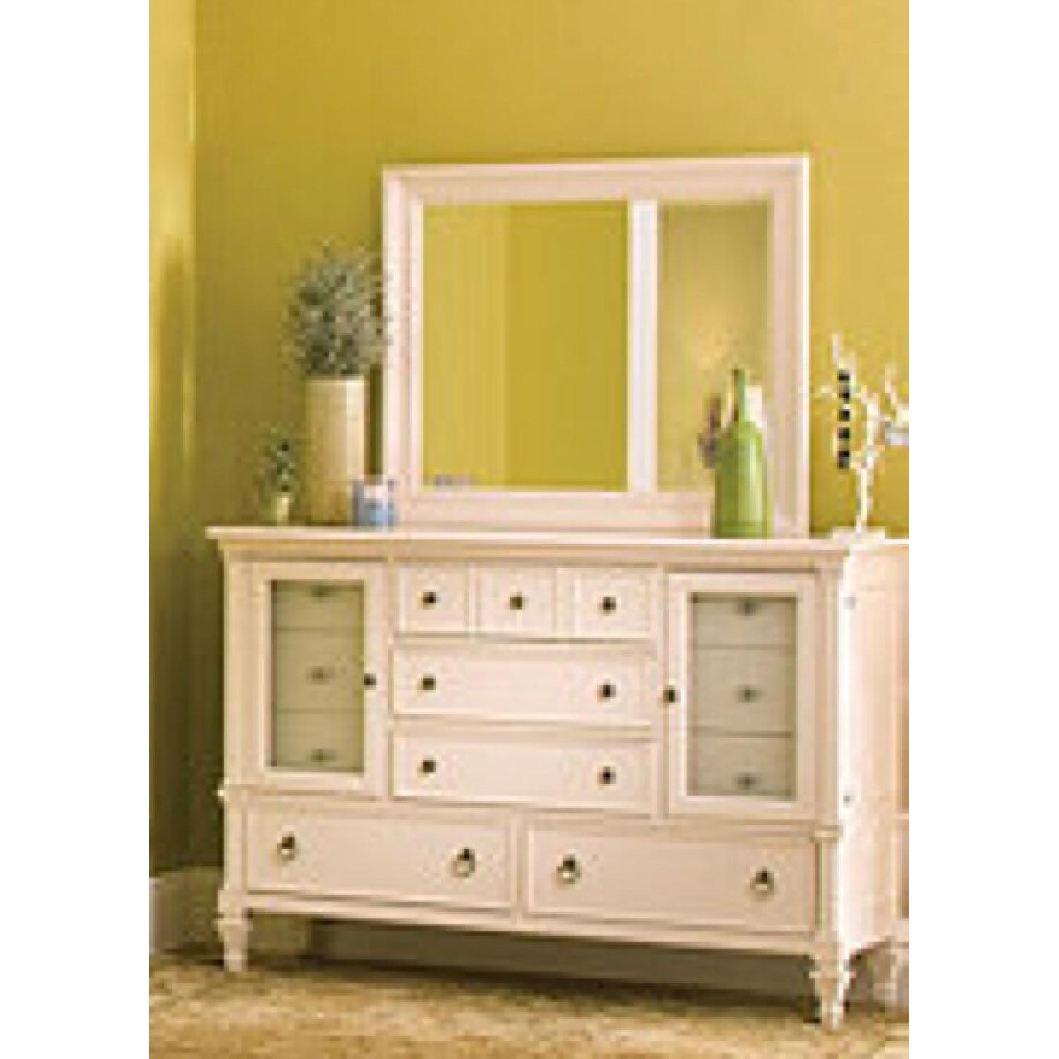 Magnussen Somerset Alabaster Dresser and Landscape Mirror - image-1