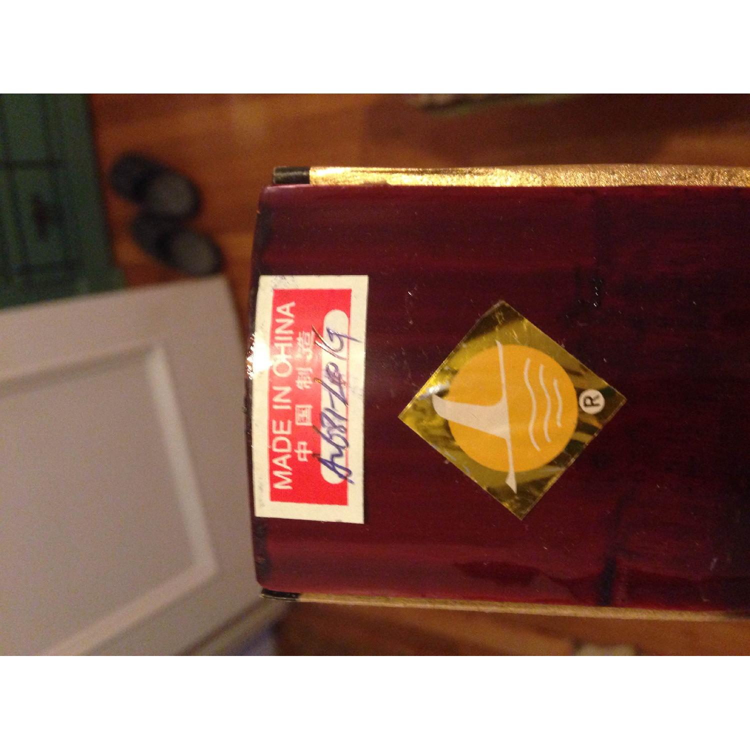 Antique Large Chinese Wall Fan Gold - image-3