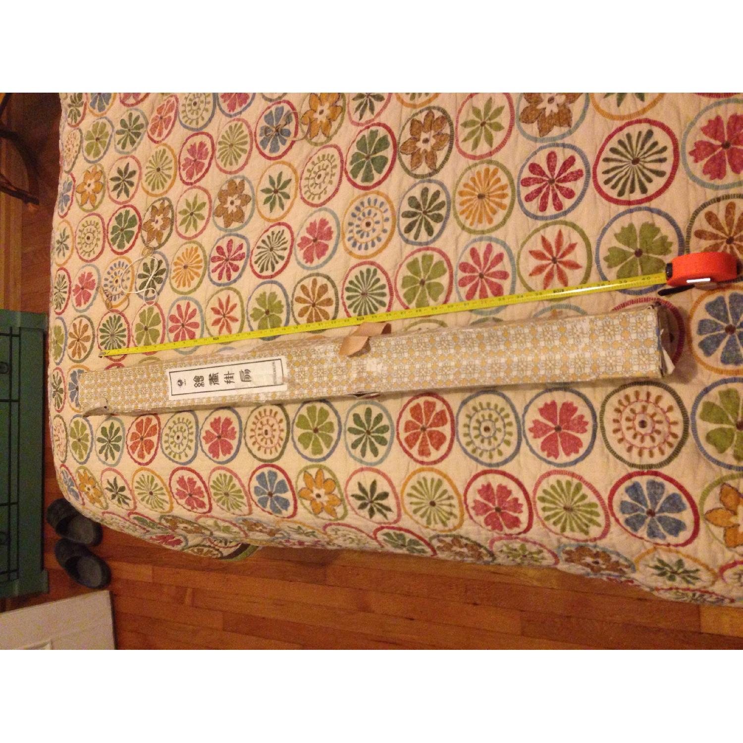 Antique Large Chinese Wall Fan Gold - image-5