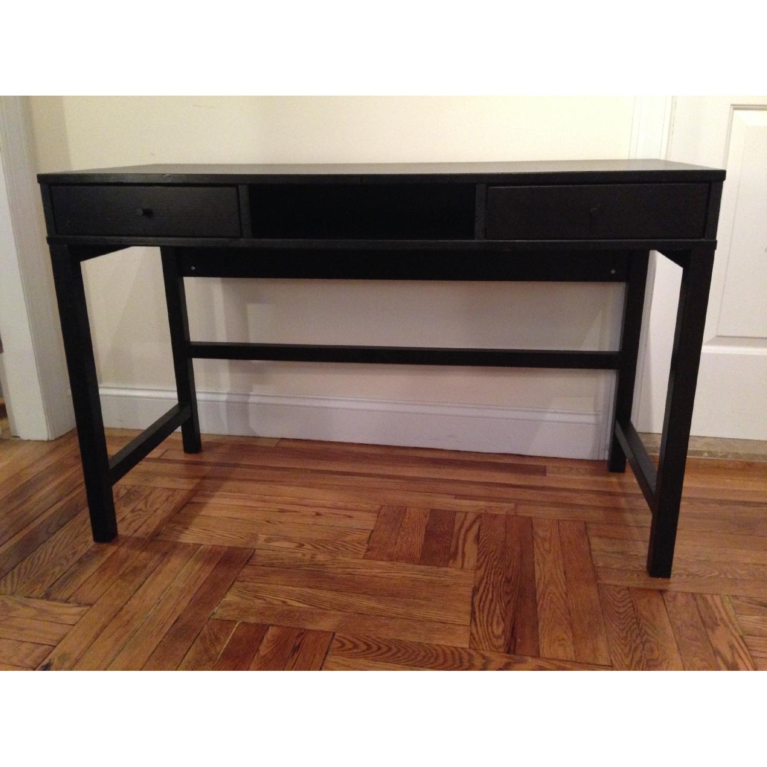 Ikea 2-Drawer Black Desk - image-1