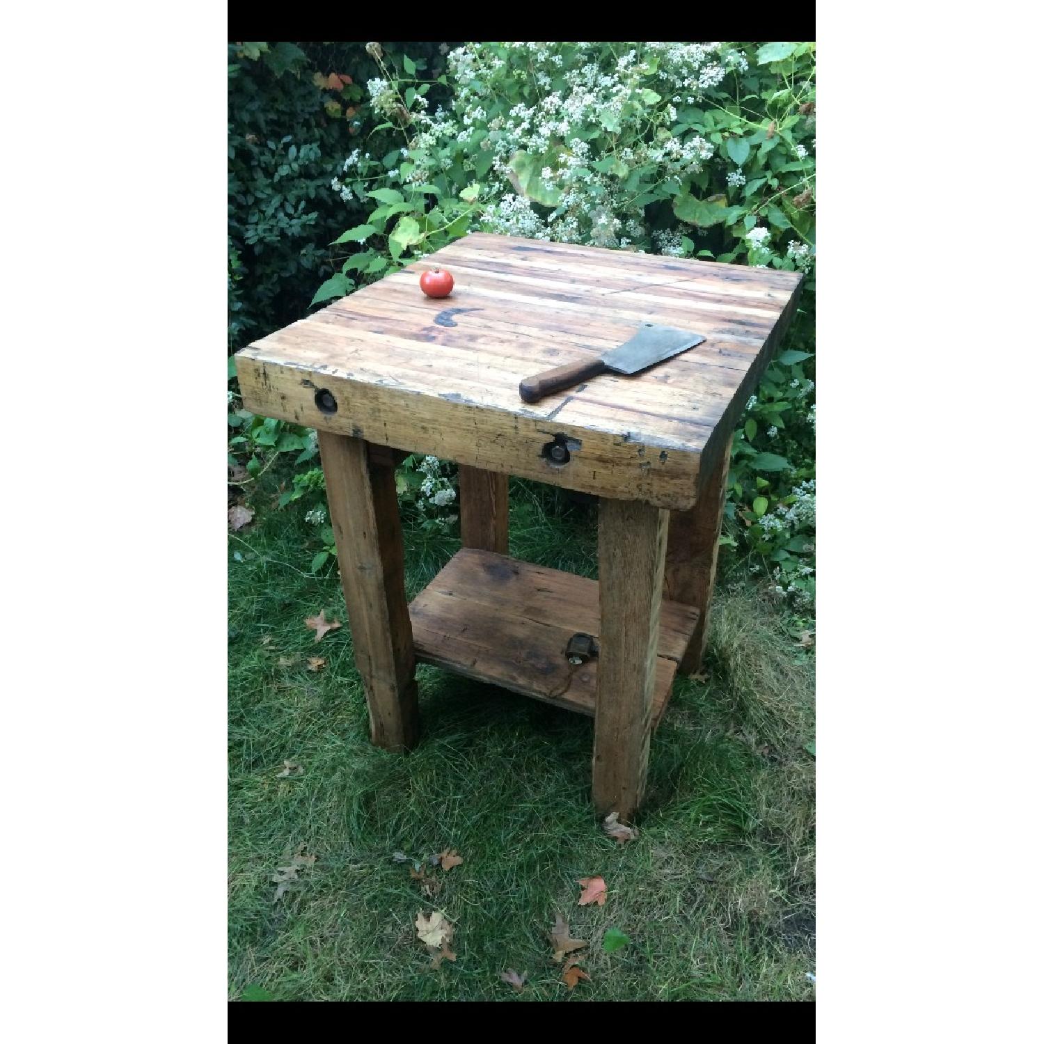 Oversized Reclaimed Wood Butcher Block Table - image-1