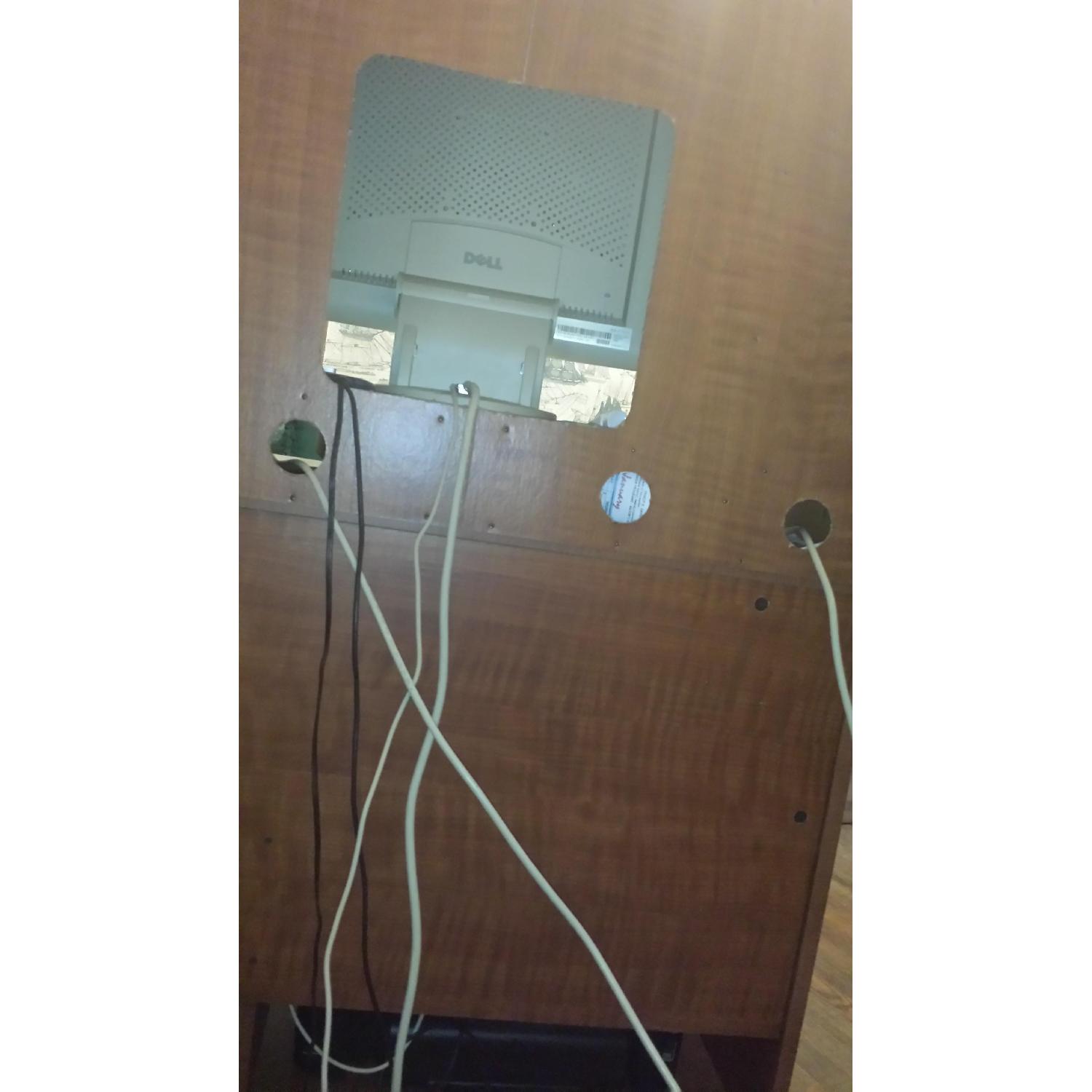 Cherry Wood Stain Computer Table - image-4