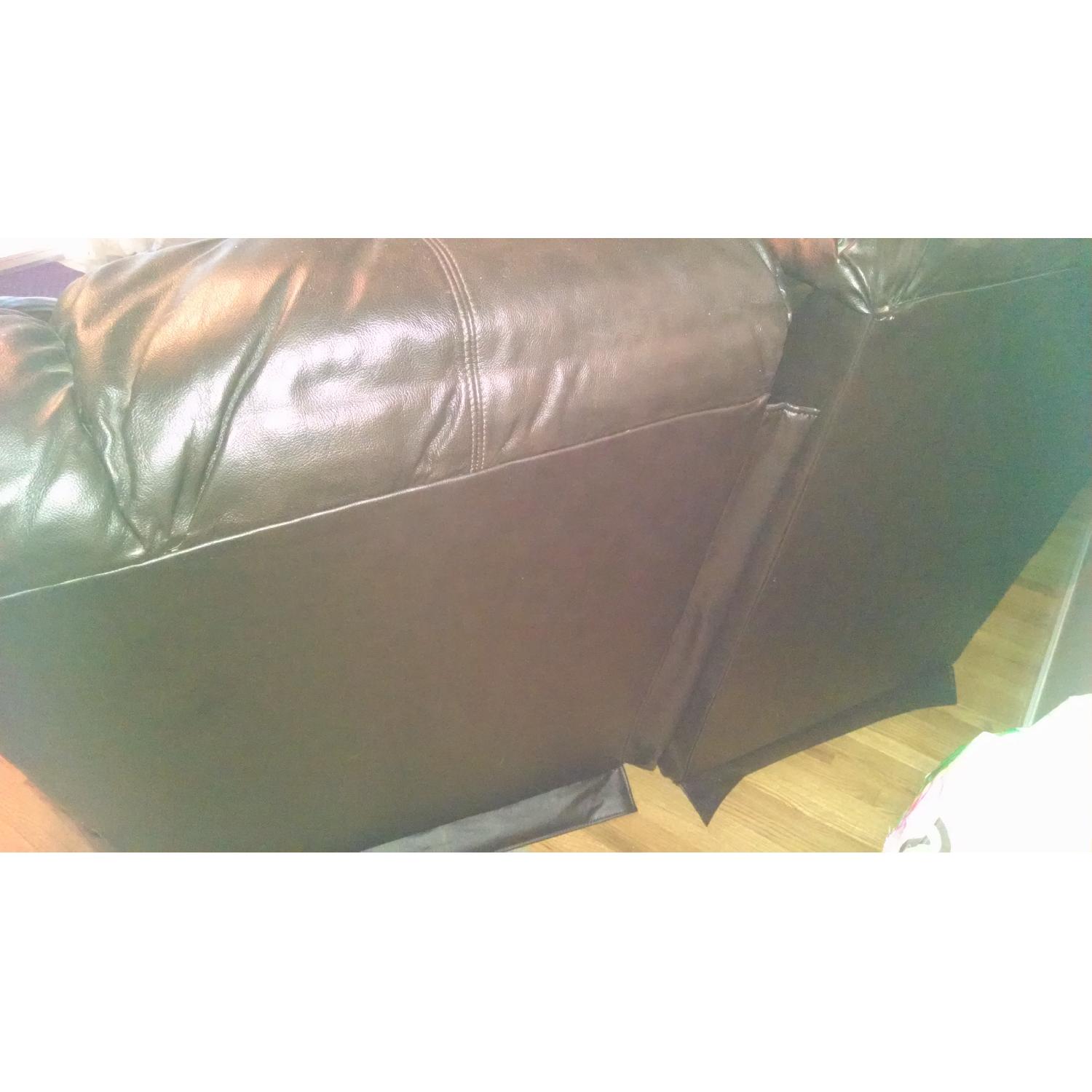 Dark Brown Leather Sectional Sofa - image-4