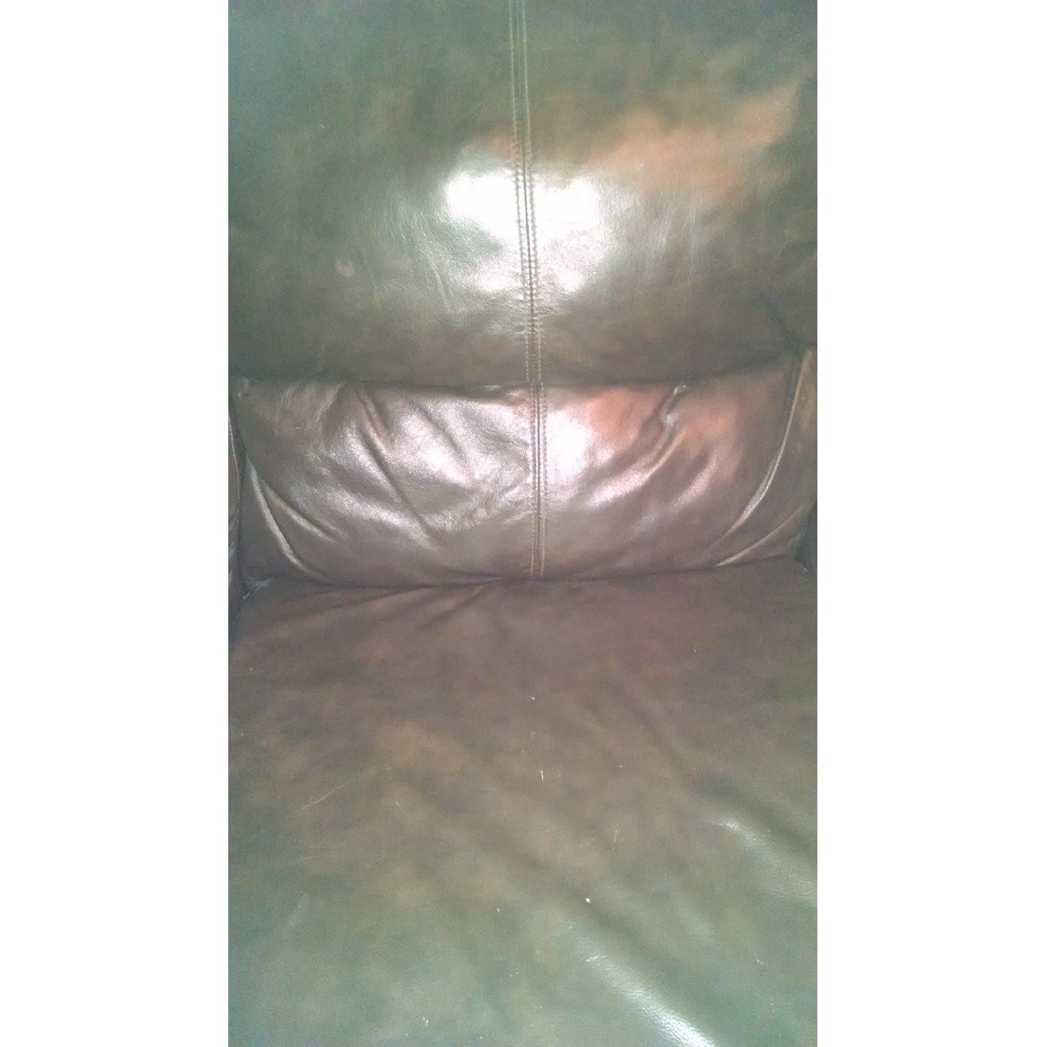 Dark Brown Leather Sectional Sofa - image-5