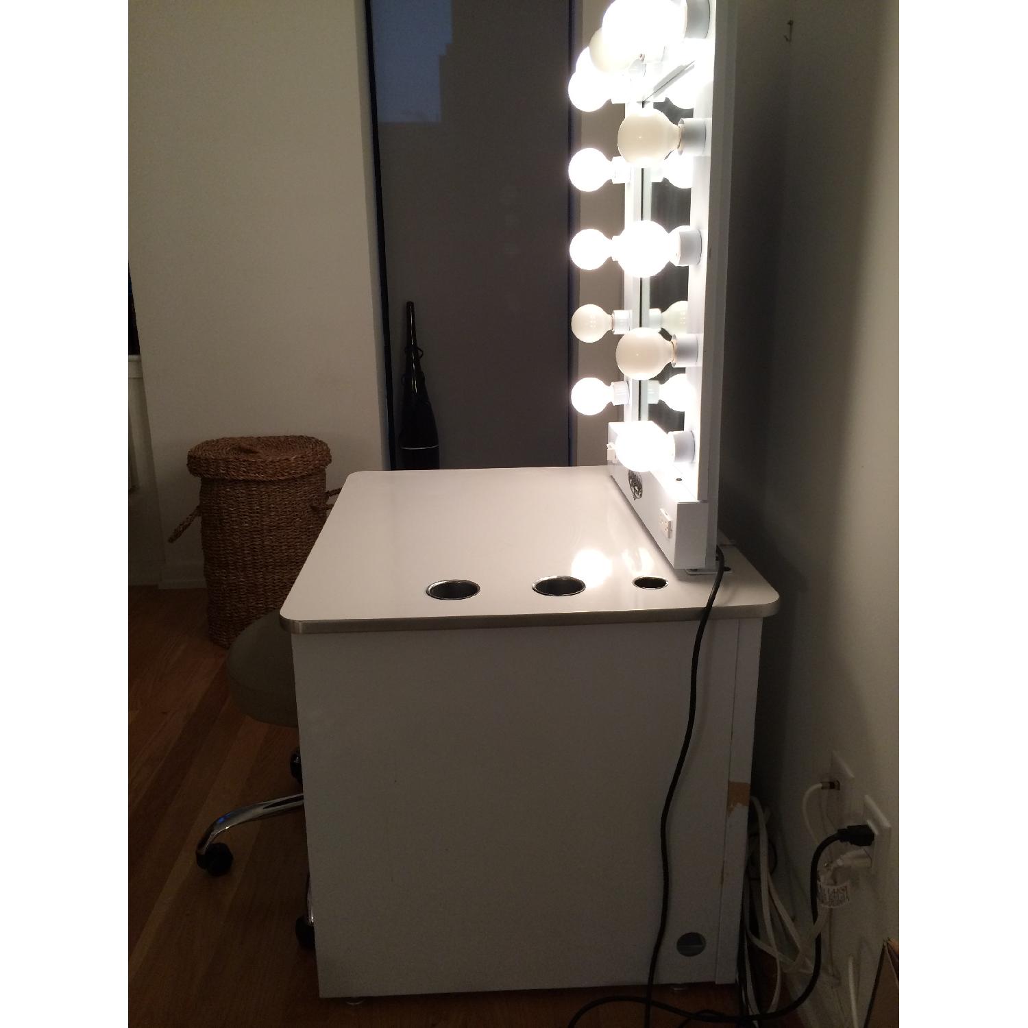 Vanity Girl Vanity Table with Light Bulbs - image-2