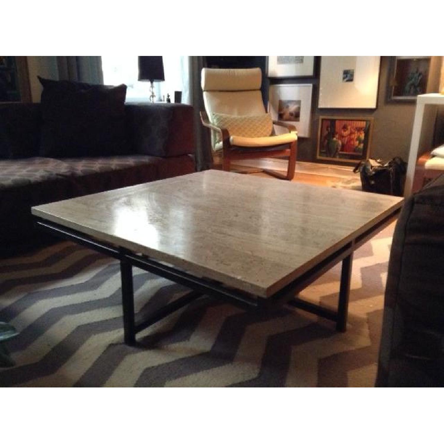 Travertine Marble Coffee Table AptDeco