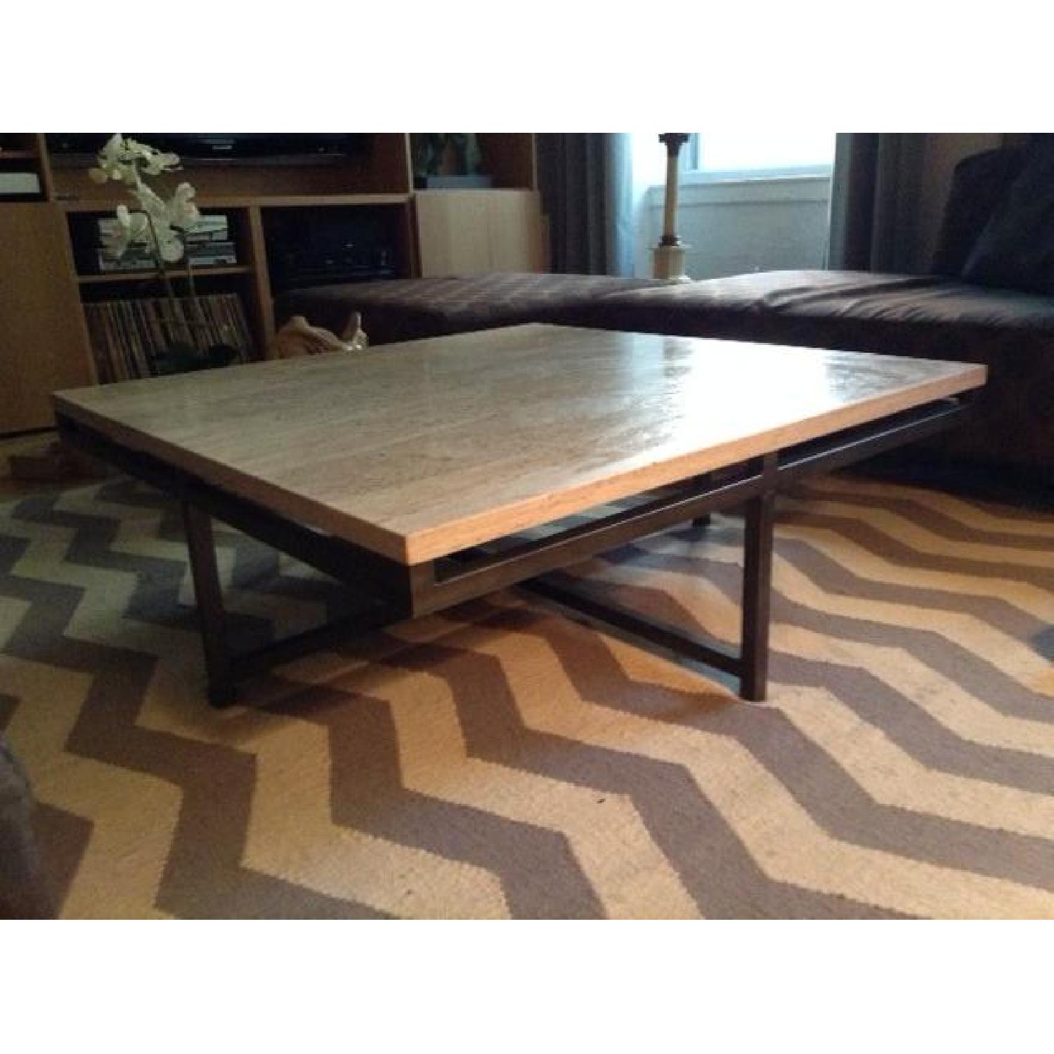 Travertine Marble Coffee Table - image-2