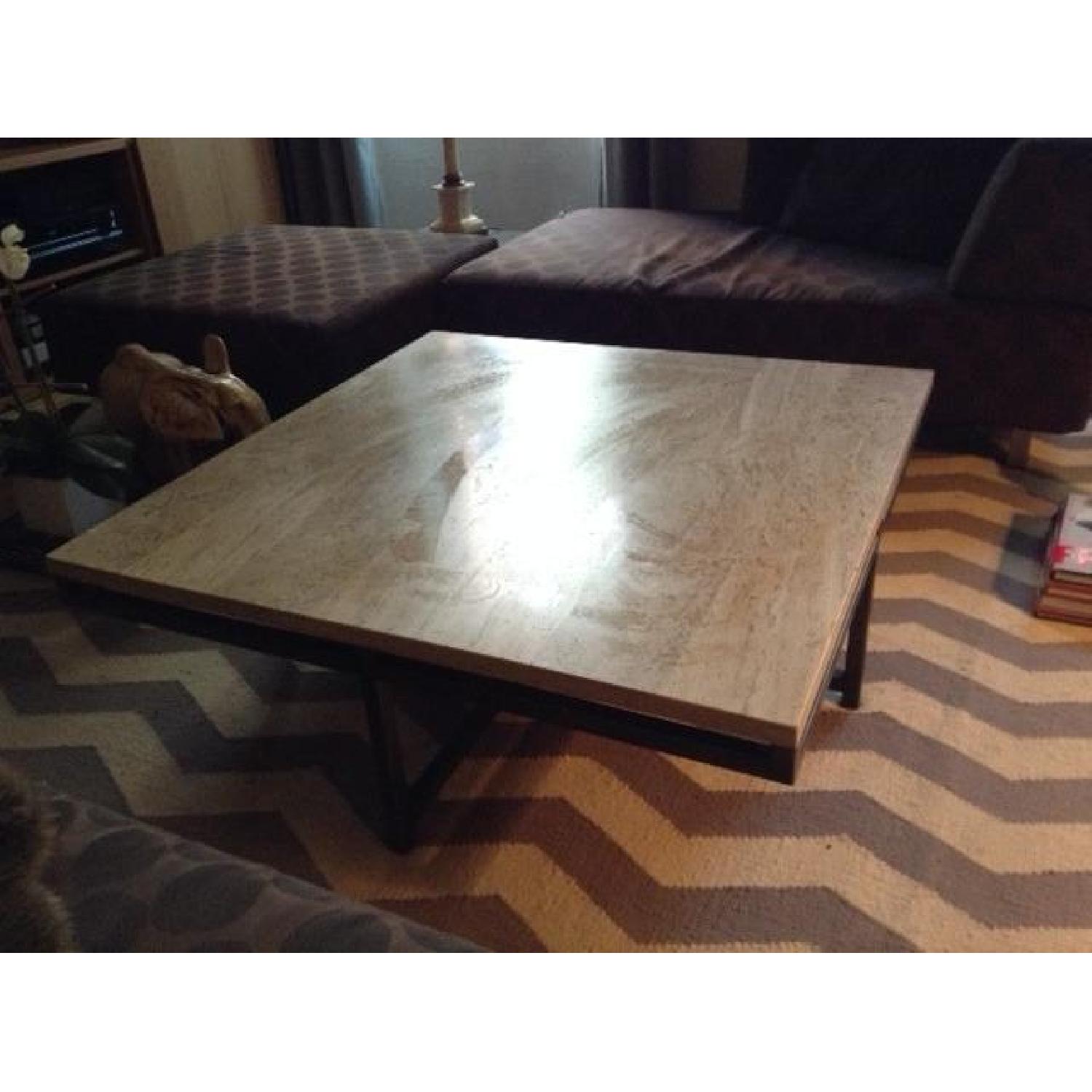 Travertine Marble Coffee Table - image-3
