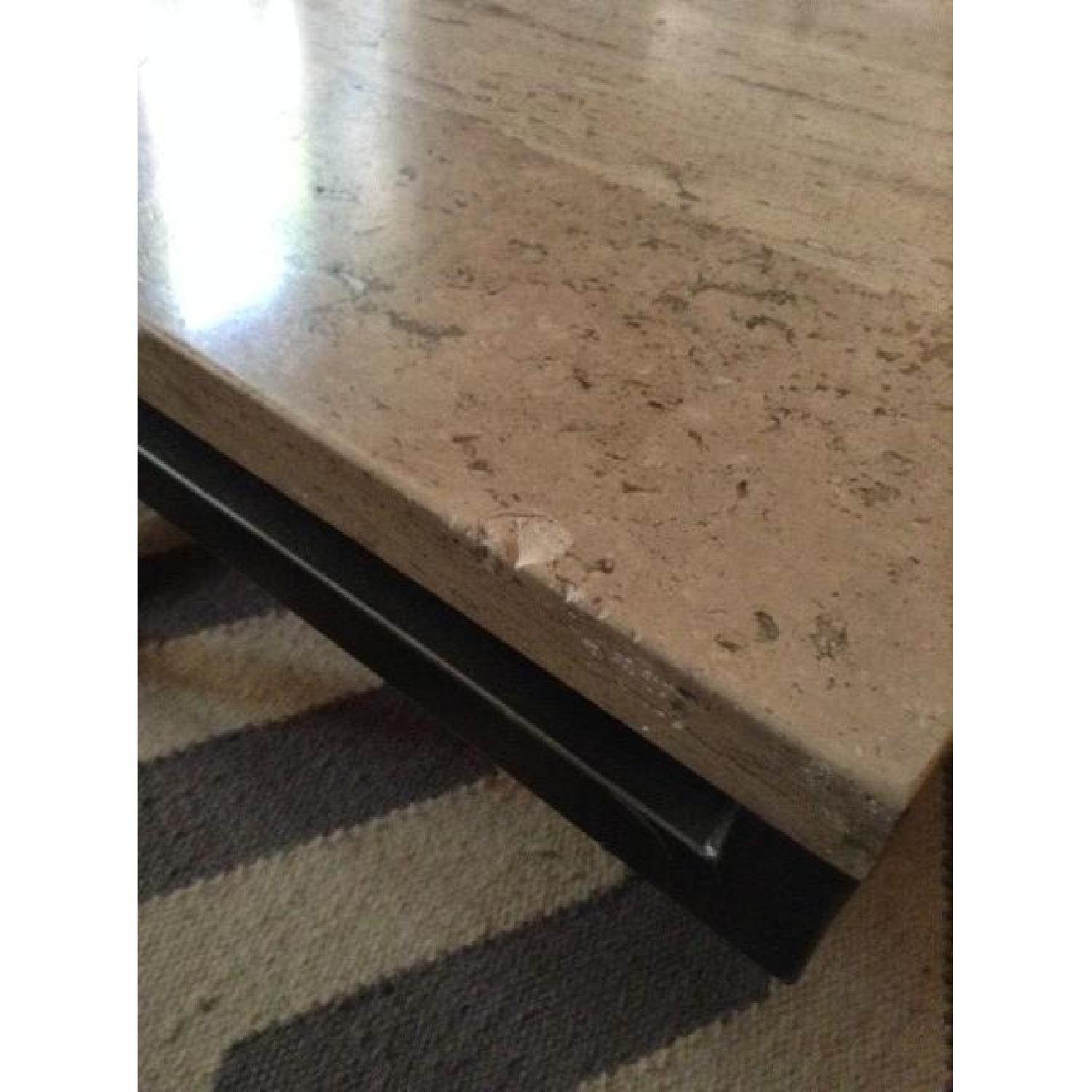 Travertine Marble Coffee Table - image-4