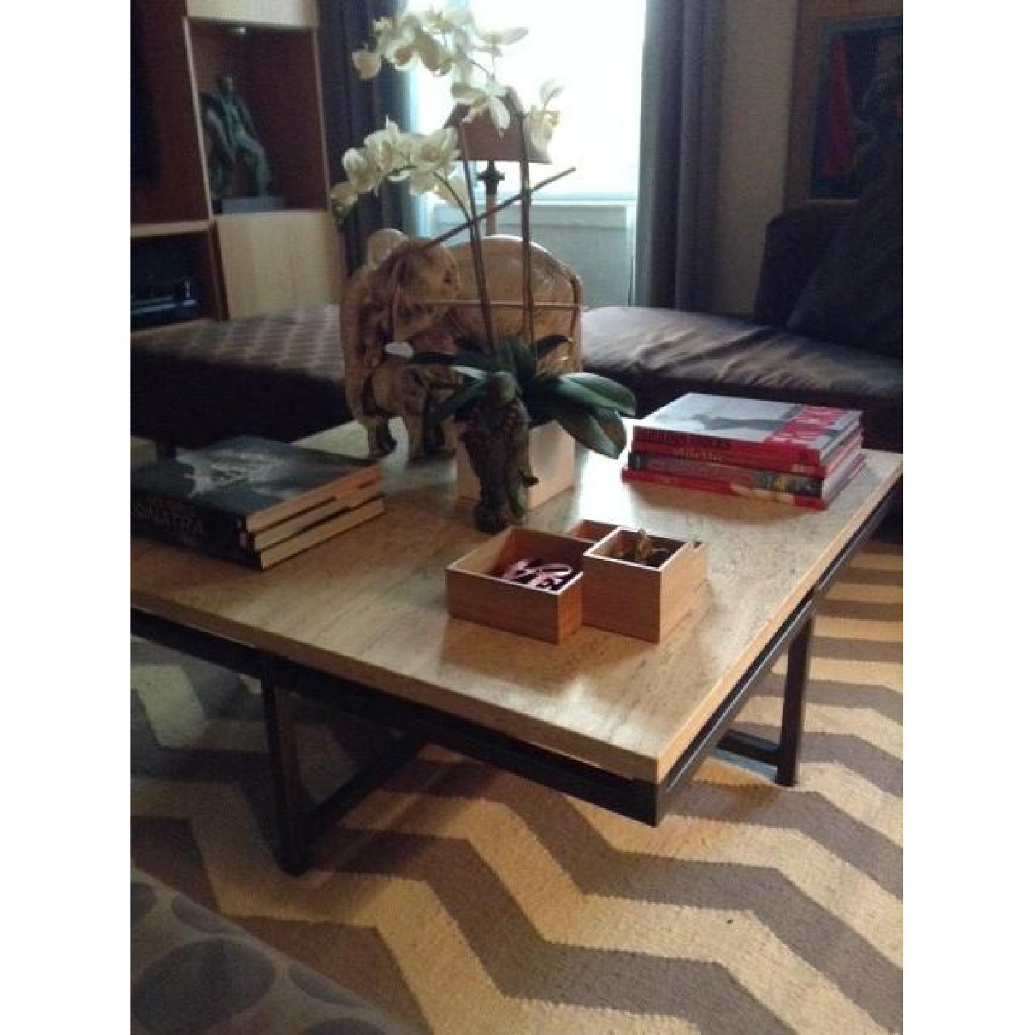 Travertine Marble Coffee Table - image-5