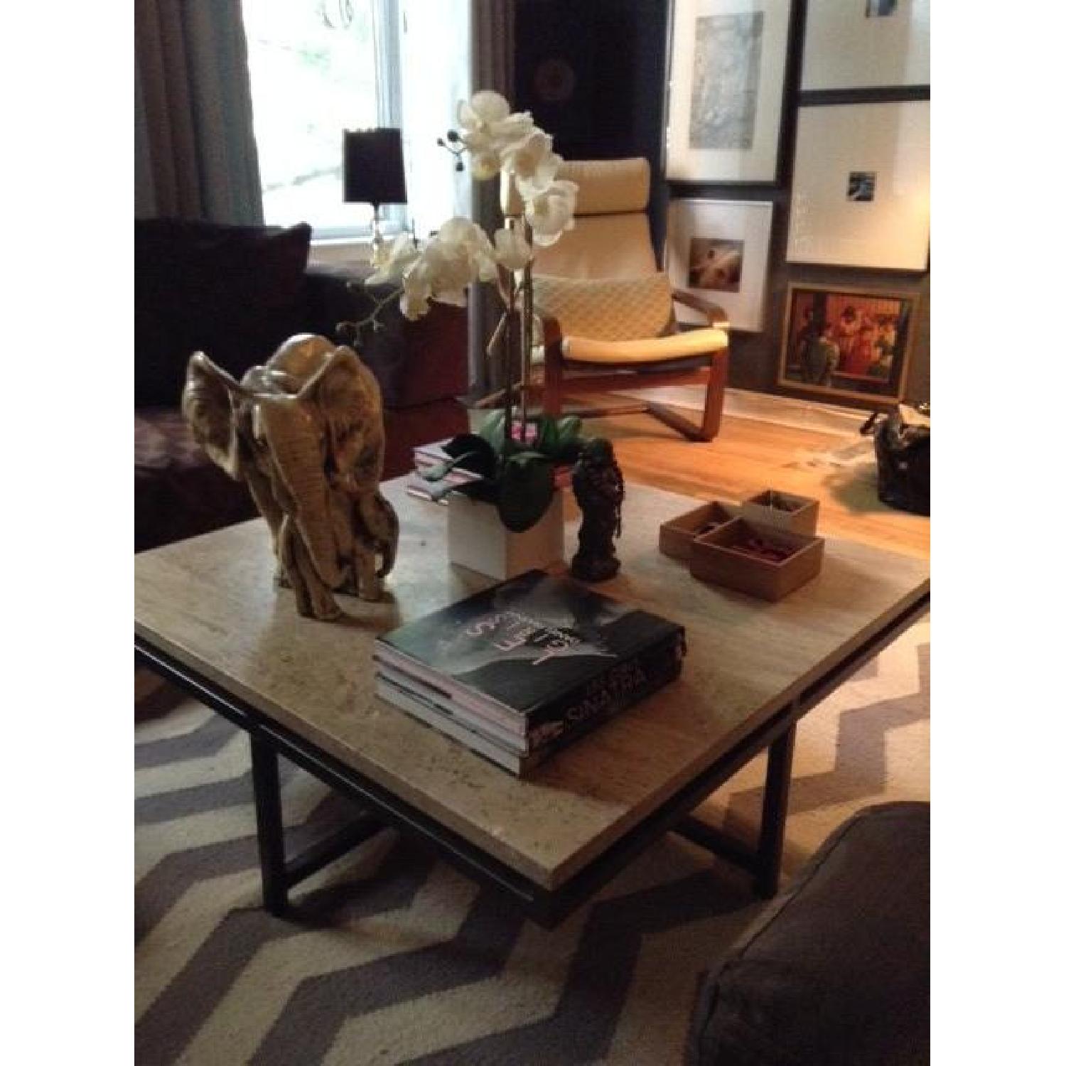 Travertine Marble Coffee Table - image-6