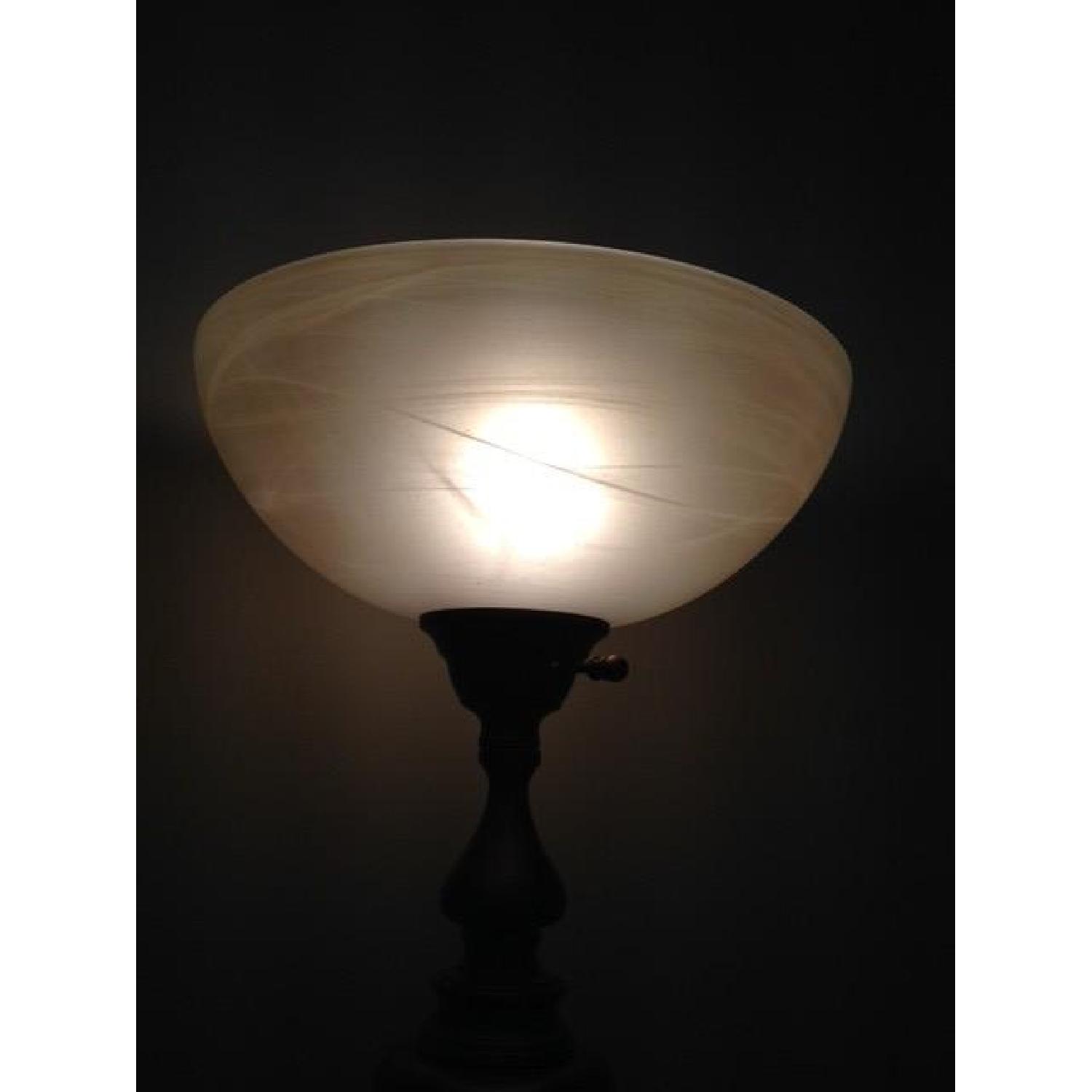 Macy's Antique Brass Floor Lamp - image-5