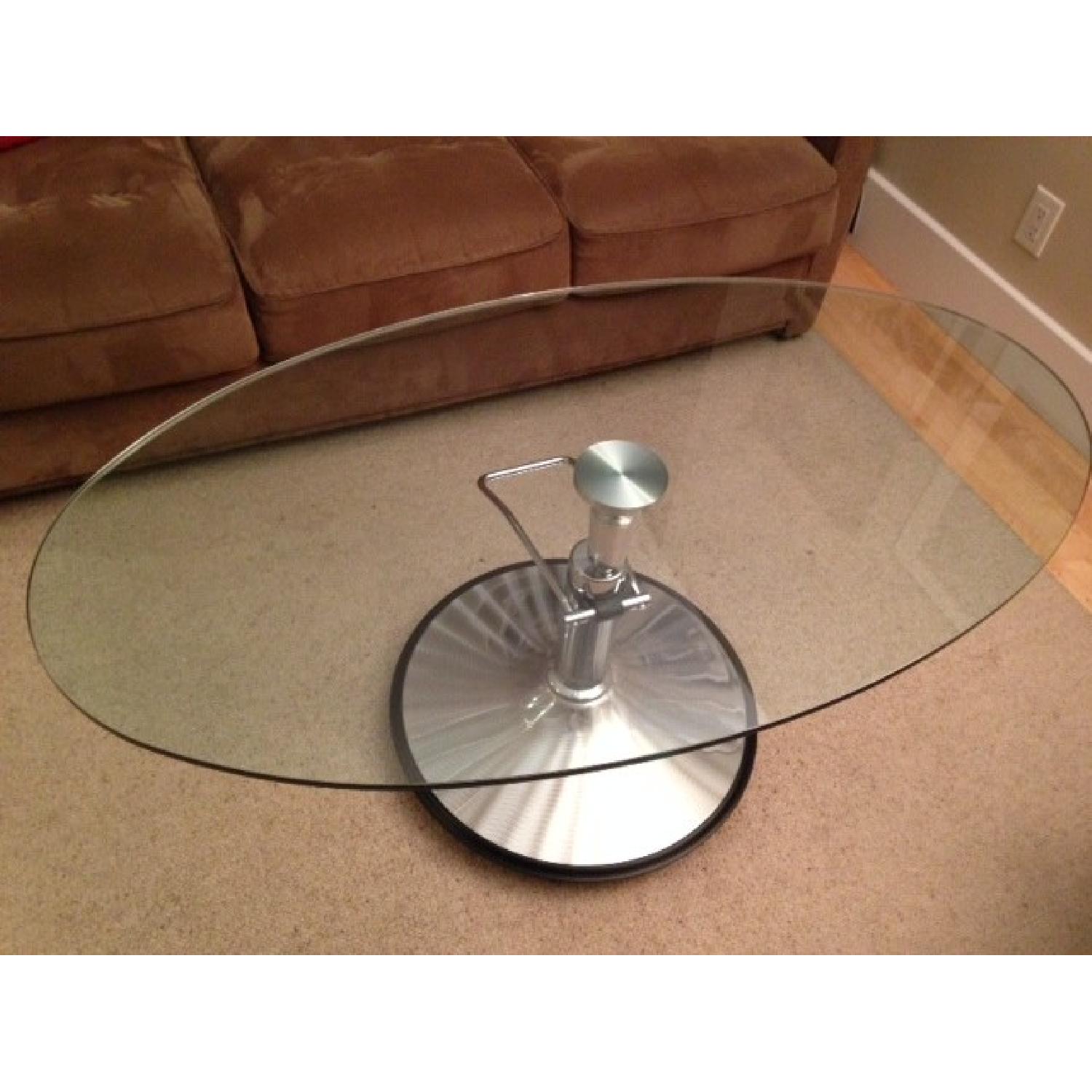 Hydra Table Height-Adjustable Glass Cocktail Table - image-1