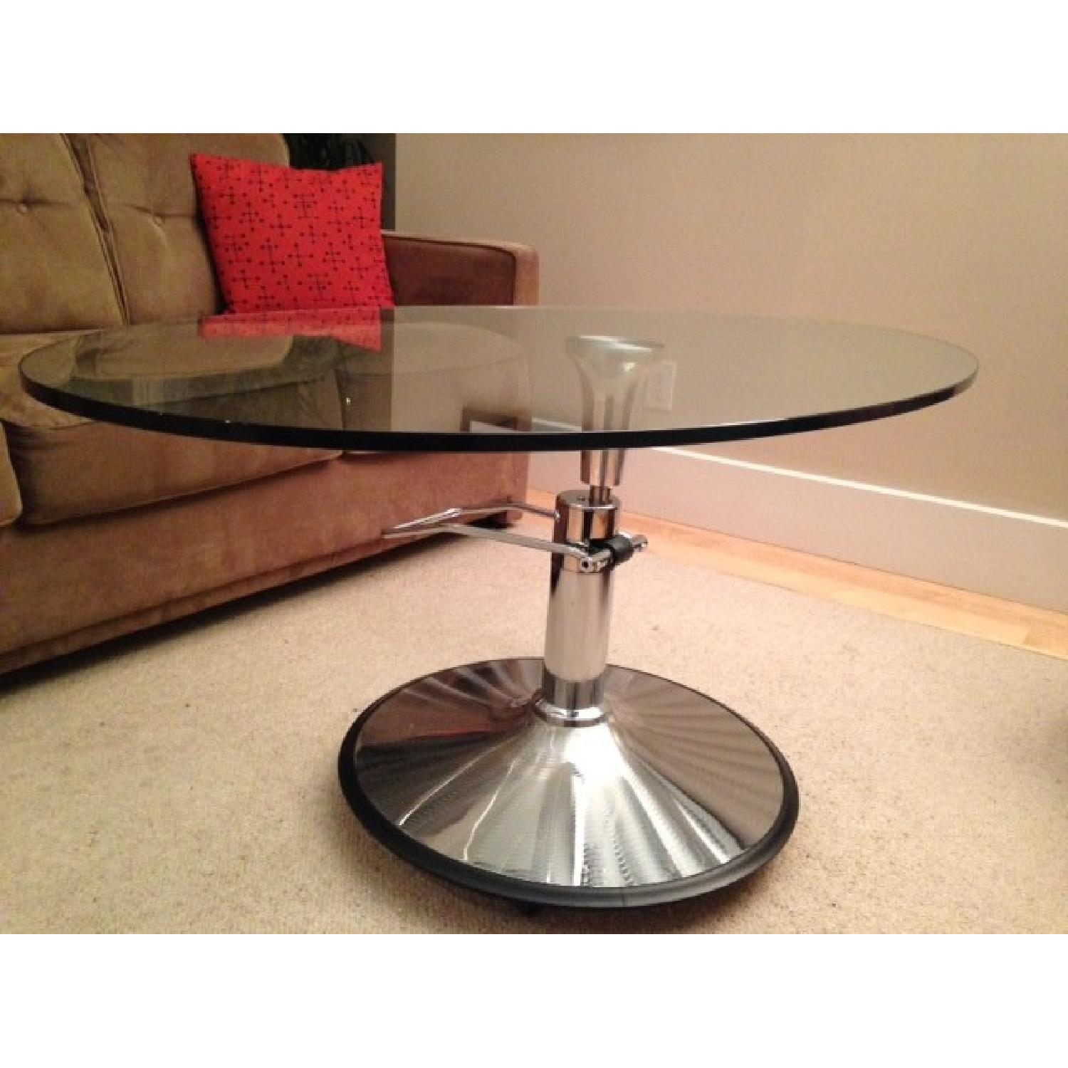 Hydra Table Height-Adjustable Glass Cocktail Table - image-2