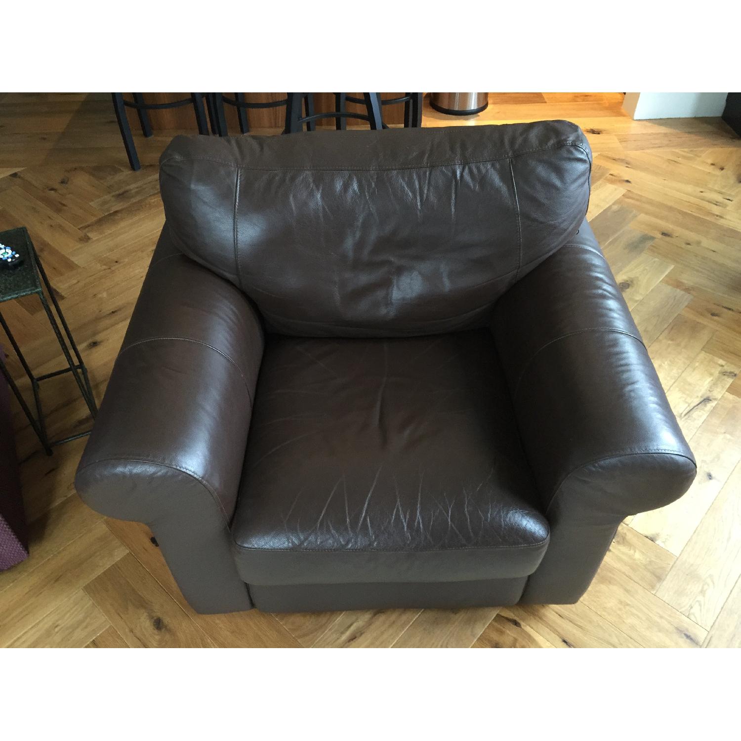 Ikea Leather Arm Chair - image-3