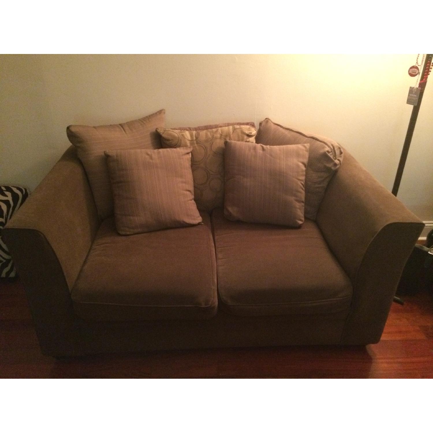 Levitz Furniture Micro Suede Love Seat - image-1