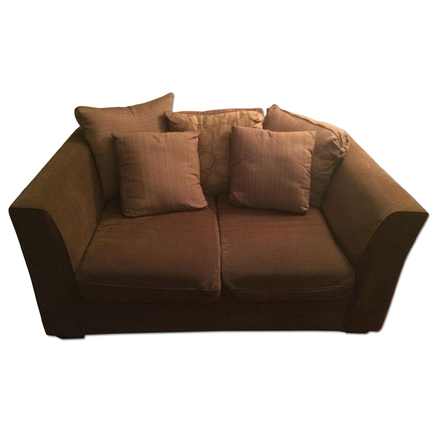 Levitz Furniture Micro Suede Love Seat - image-0