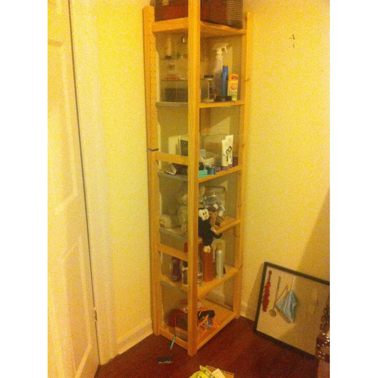 Ikea Raw Wooden Bookshelf AptDeco