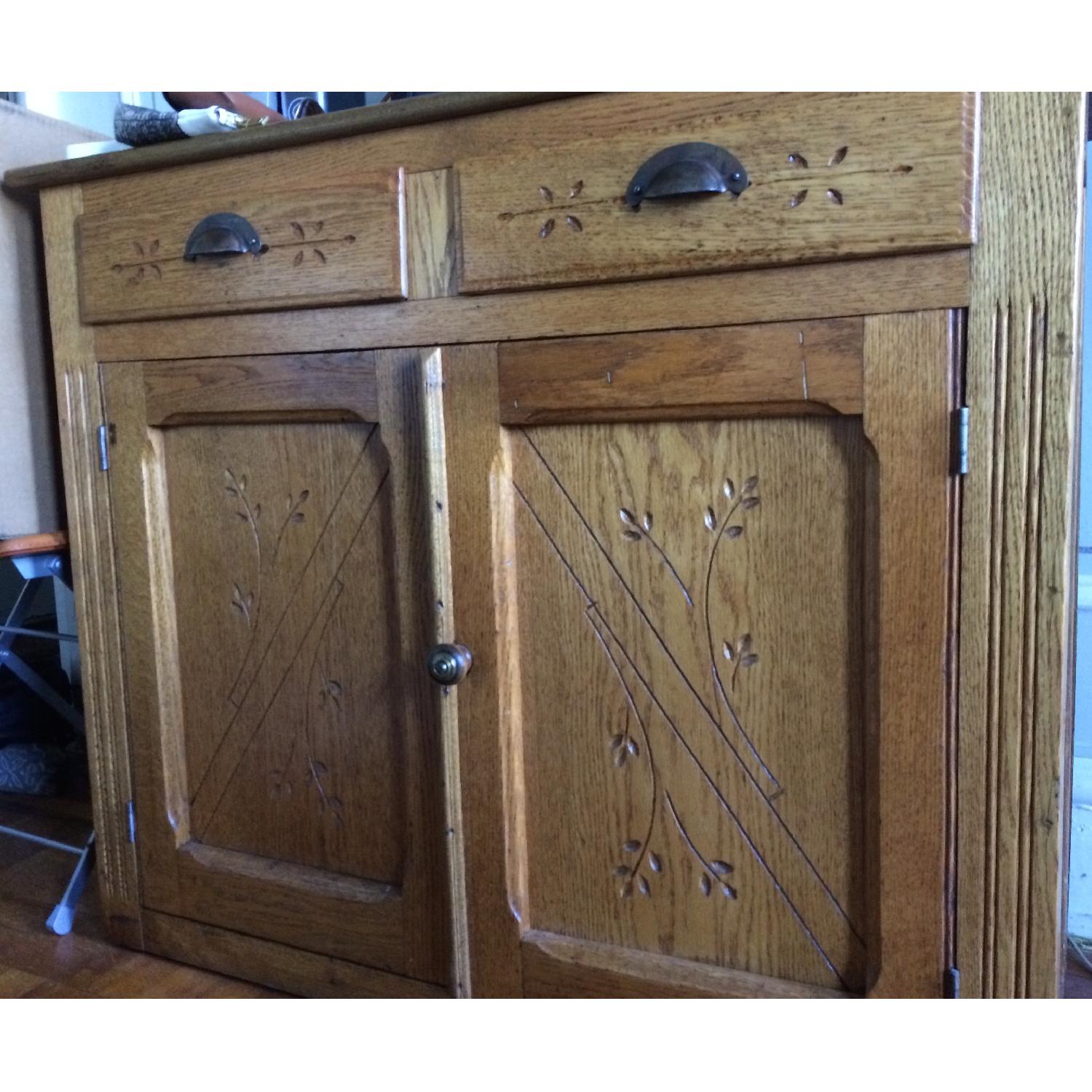 Antique Early American Sideboard Hutch - image-3