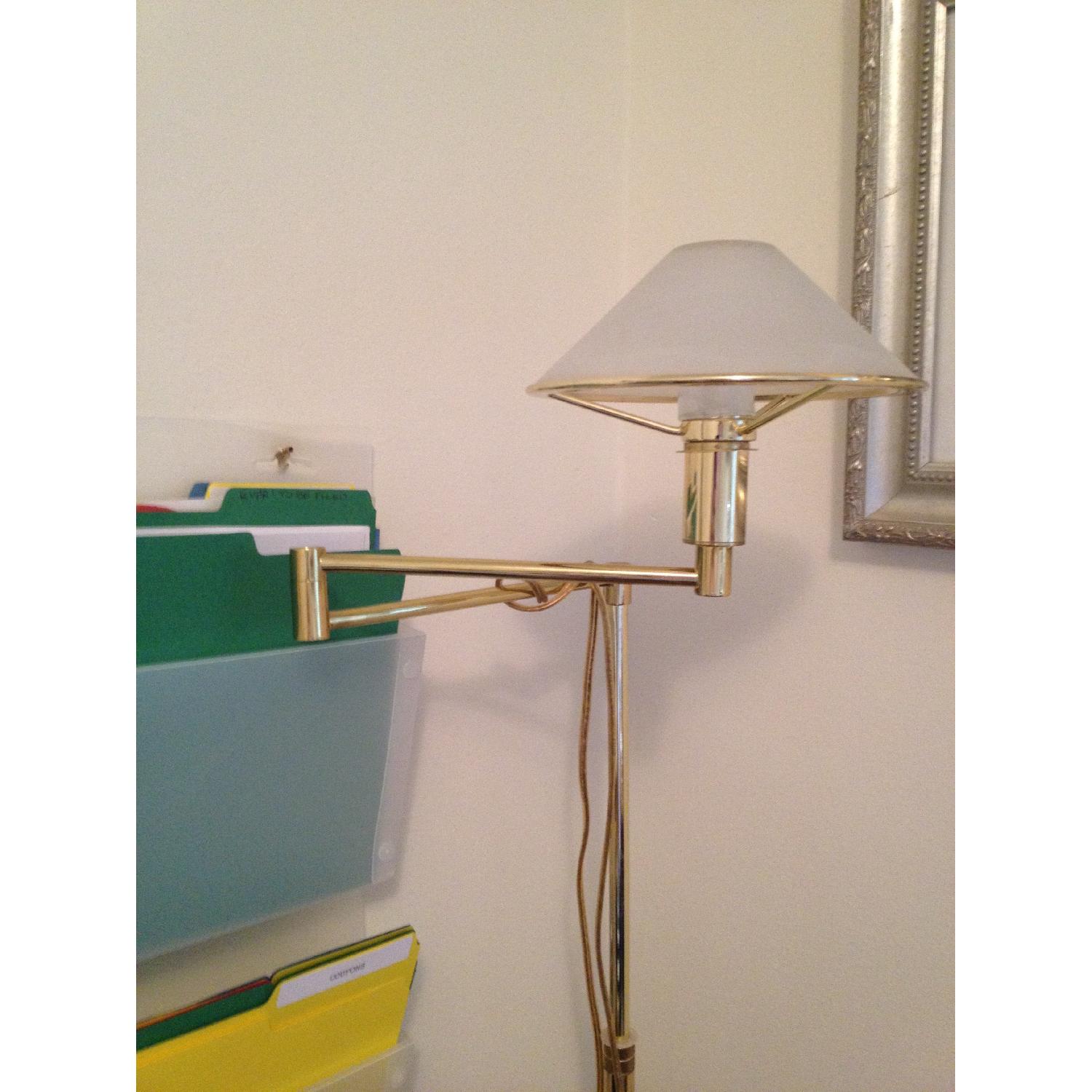 Holtkoetter Swing Arm Halogen Lamp -Brass with Marble Shade - image-2