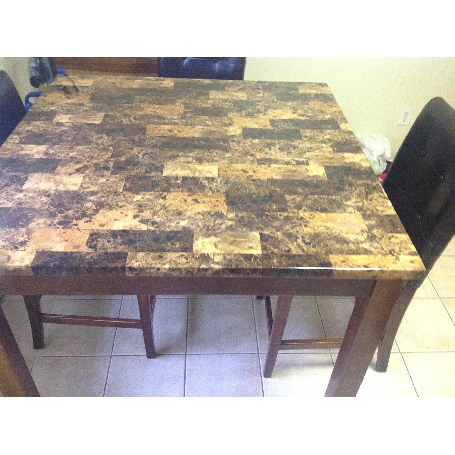 Ashley's Marble Top Dining Room Table w/ 4 Chairs - image-4