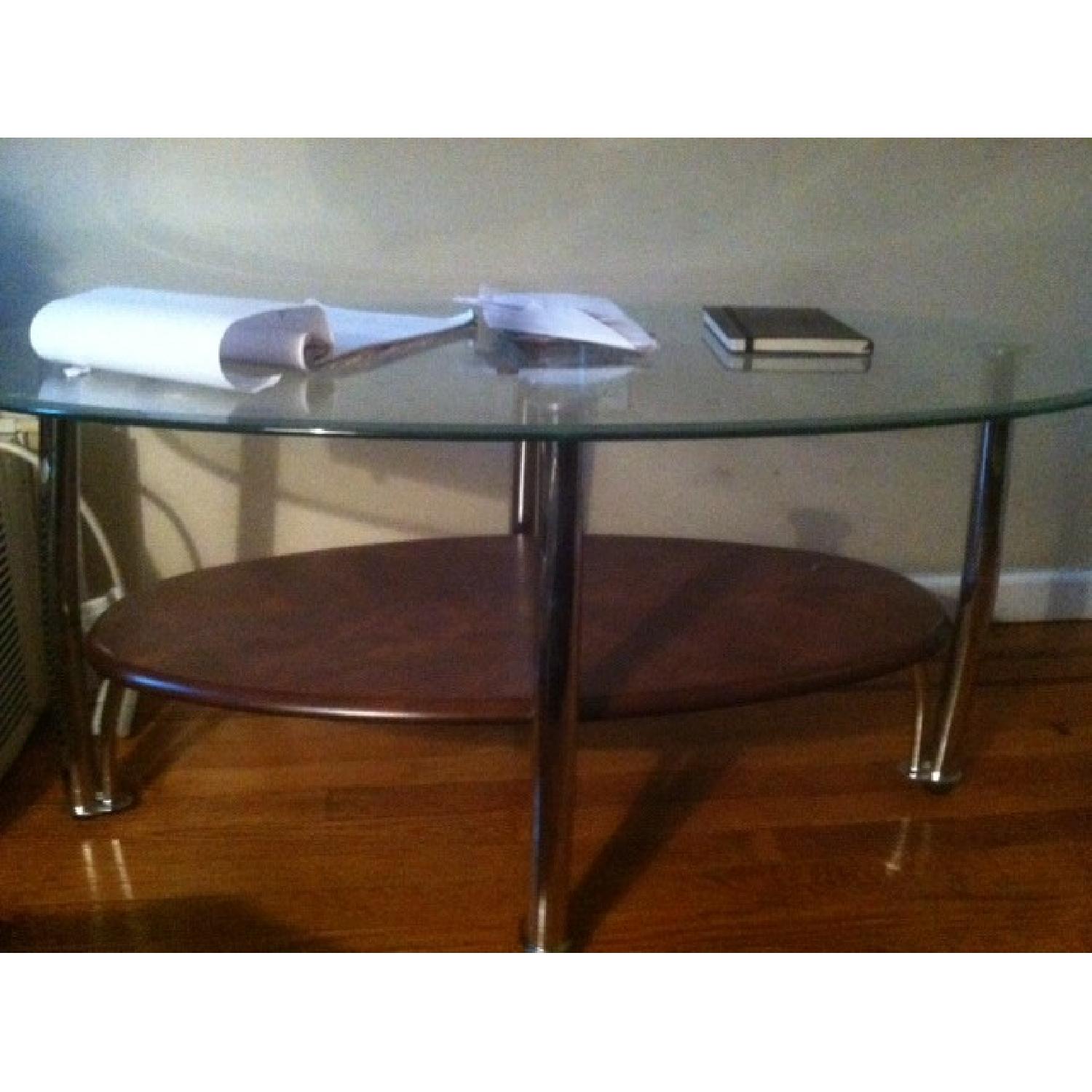 Ashley Furniture Glass-Top Coffee Table - image-1