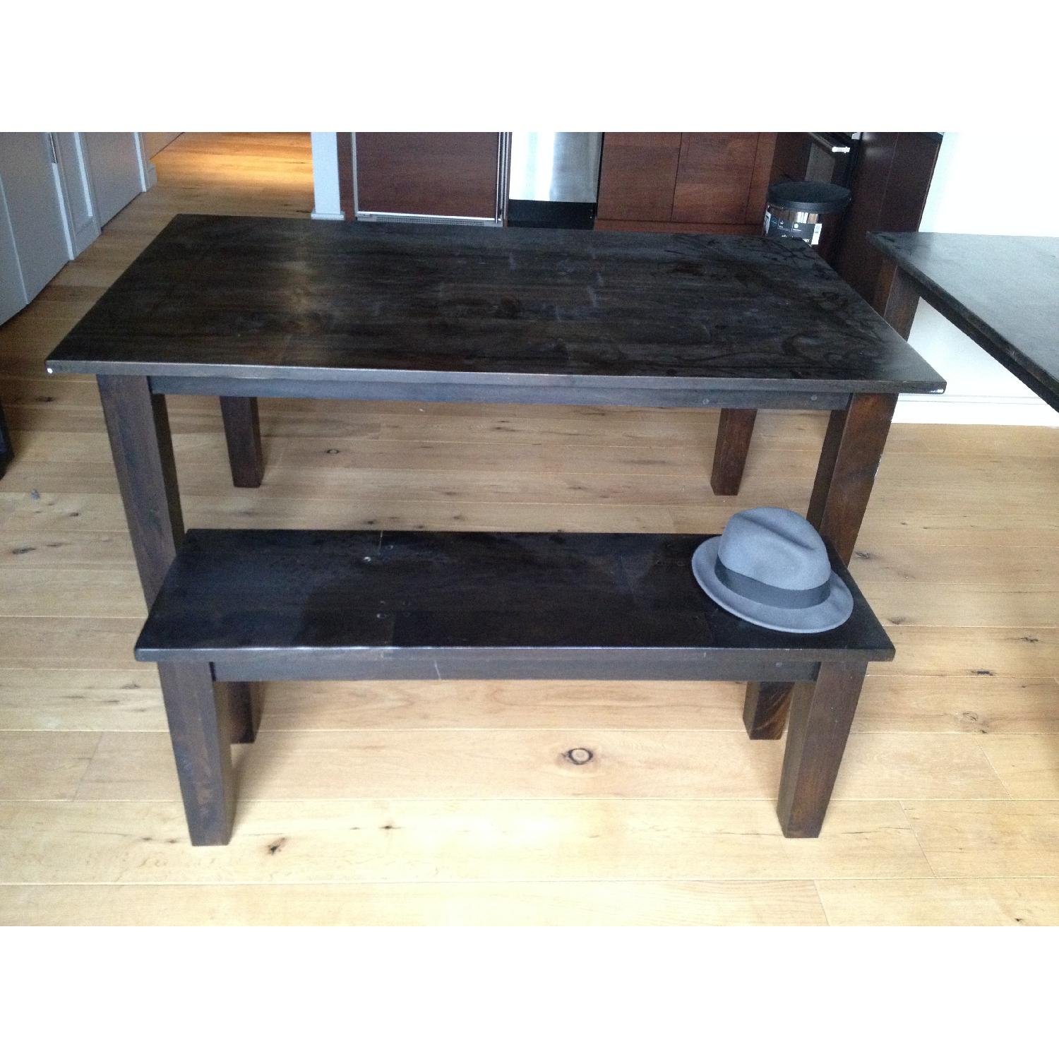 Java Bench And Table Crate & Barrel Basque Java Bench - AptDeco