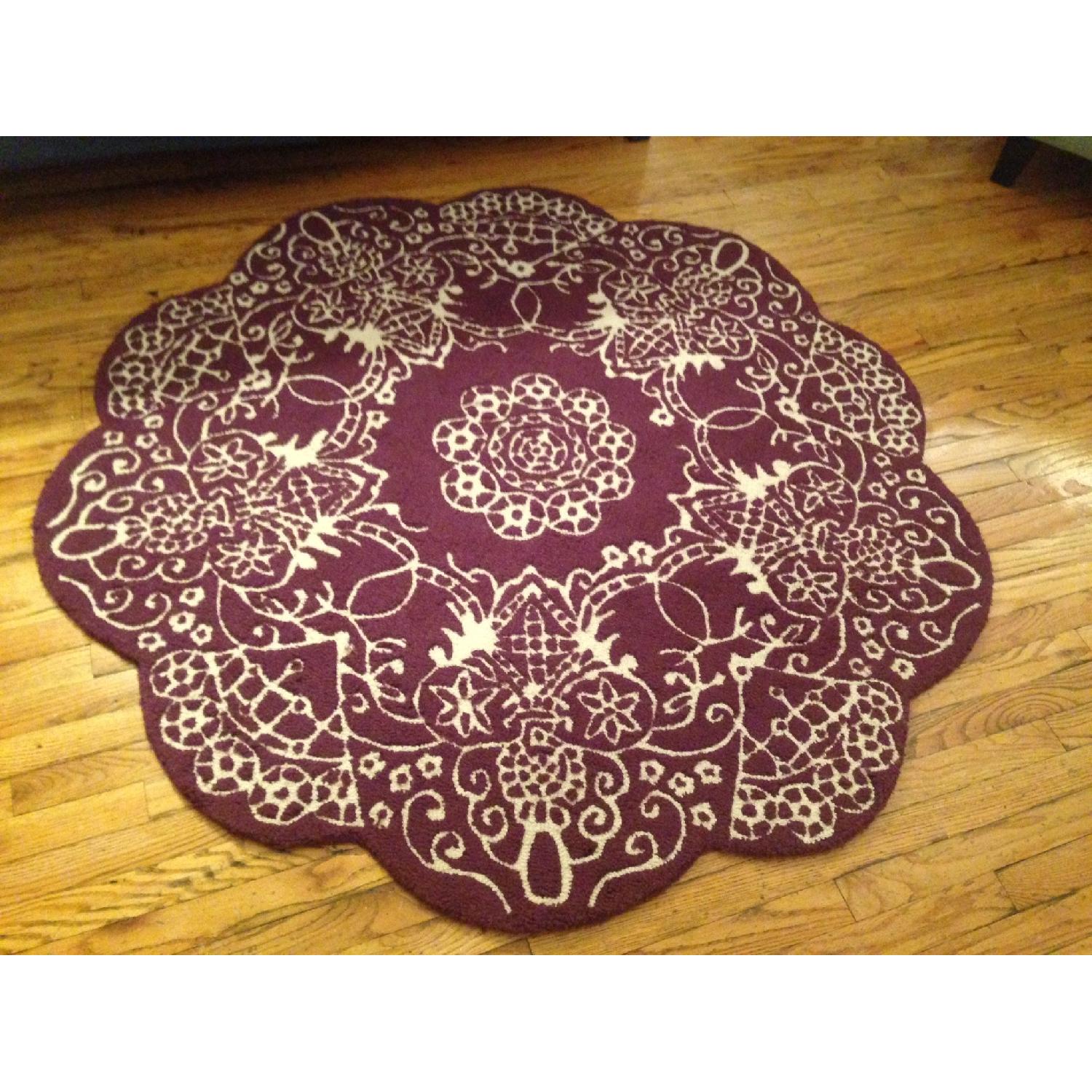 Anthropologie Doily Round Rug - image-1