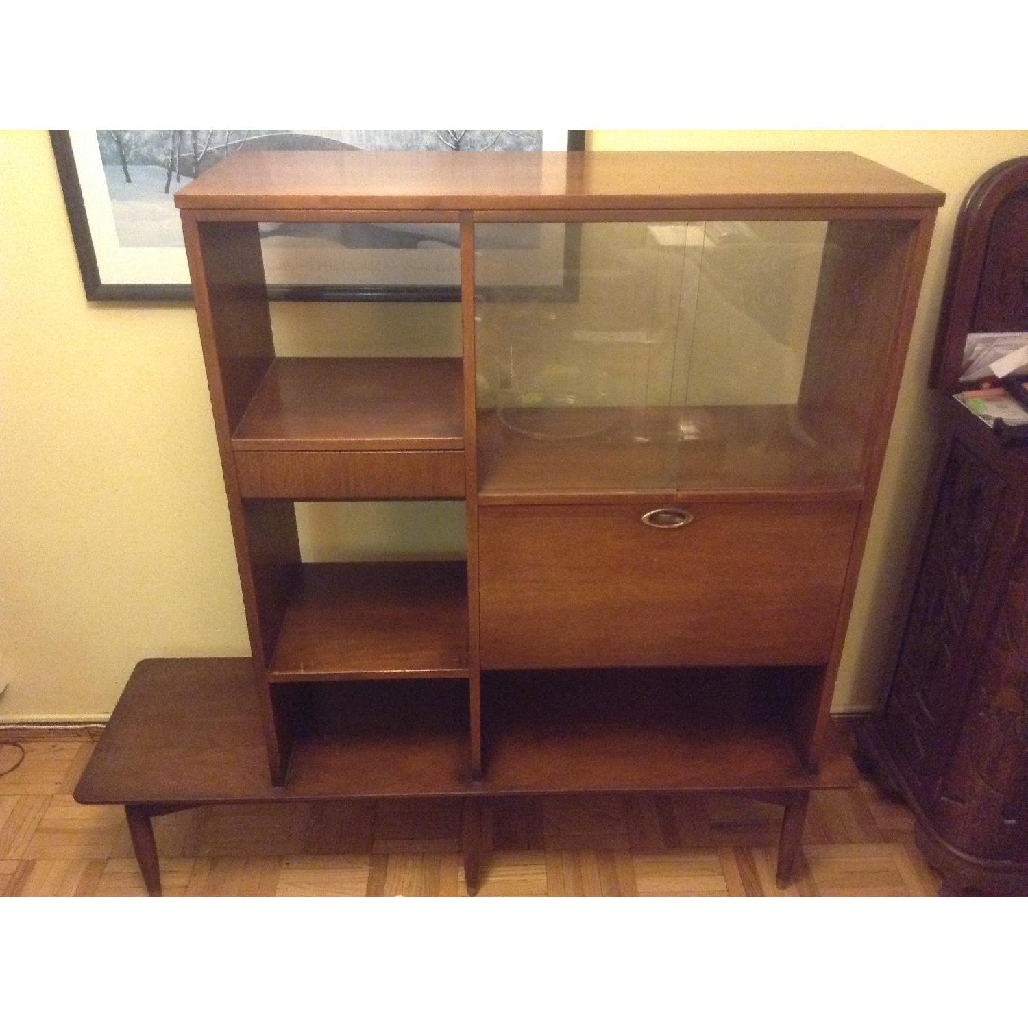 Mainline by Hooker Mid Century Modern Wood and Glass Cabinet - image-1