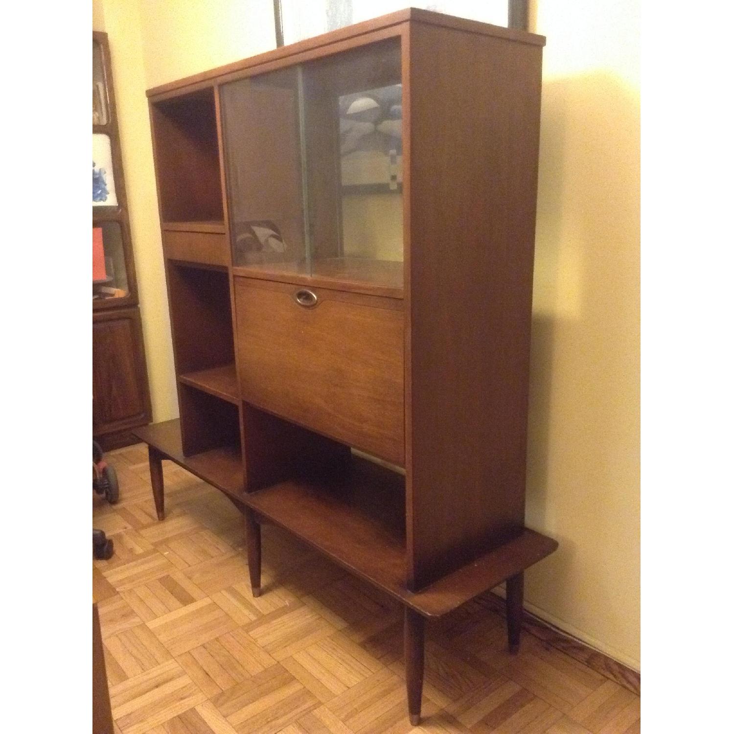 Mainline by Hooker Mid Century Modern Wood and Glass Cabinet - image-3