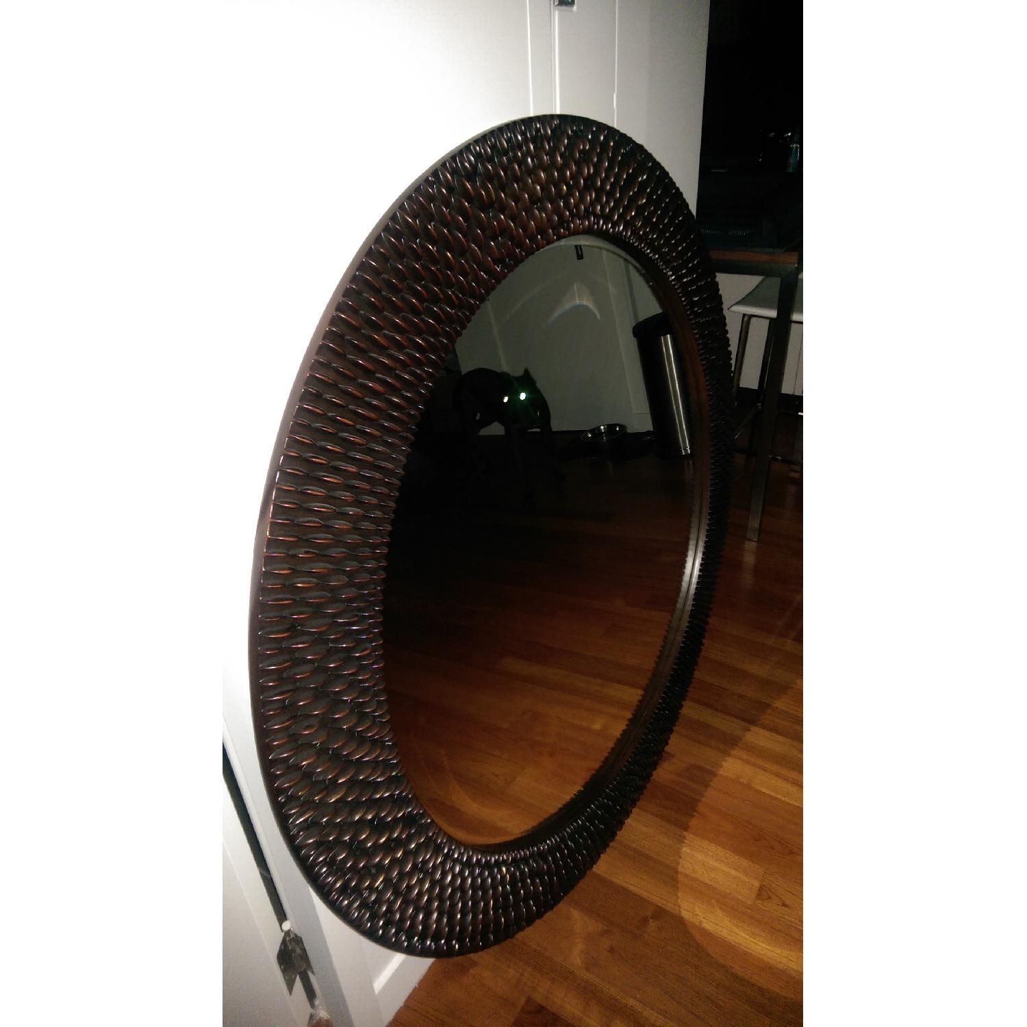 Z Gallerie Round Framed Mirror AptDeco