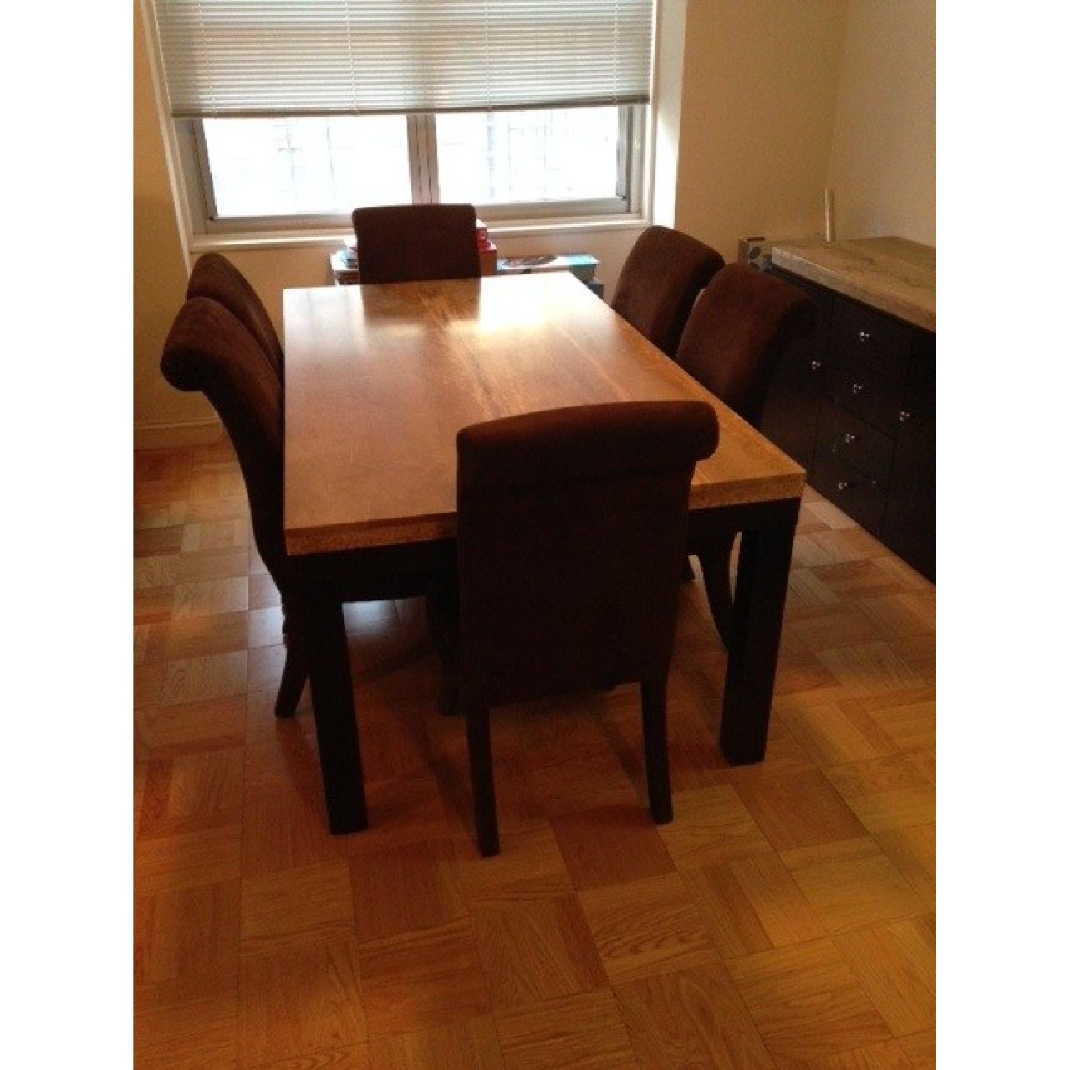 Fortunoff Marble Dining Table w/ 6 Chairs AptDeco