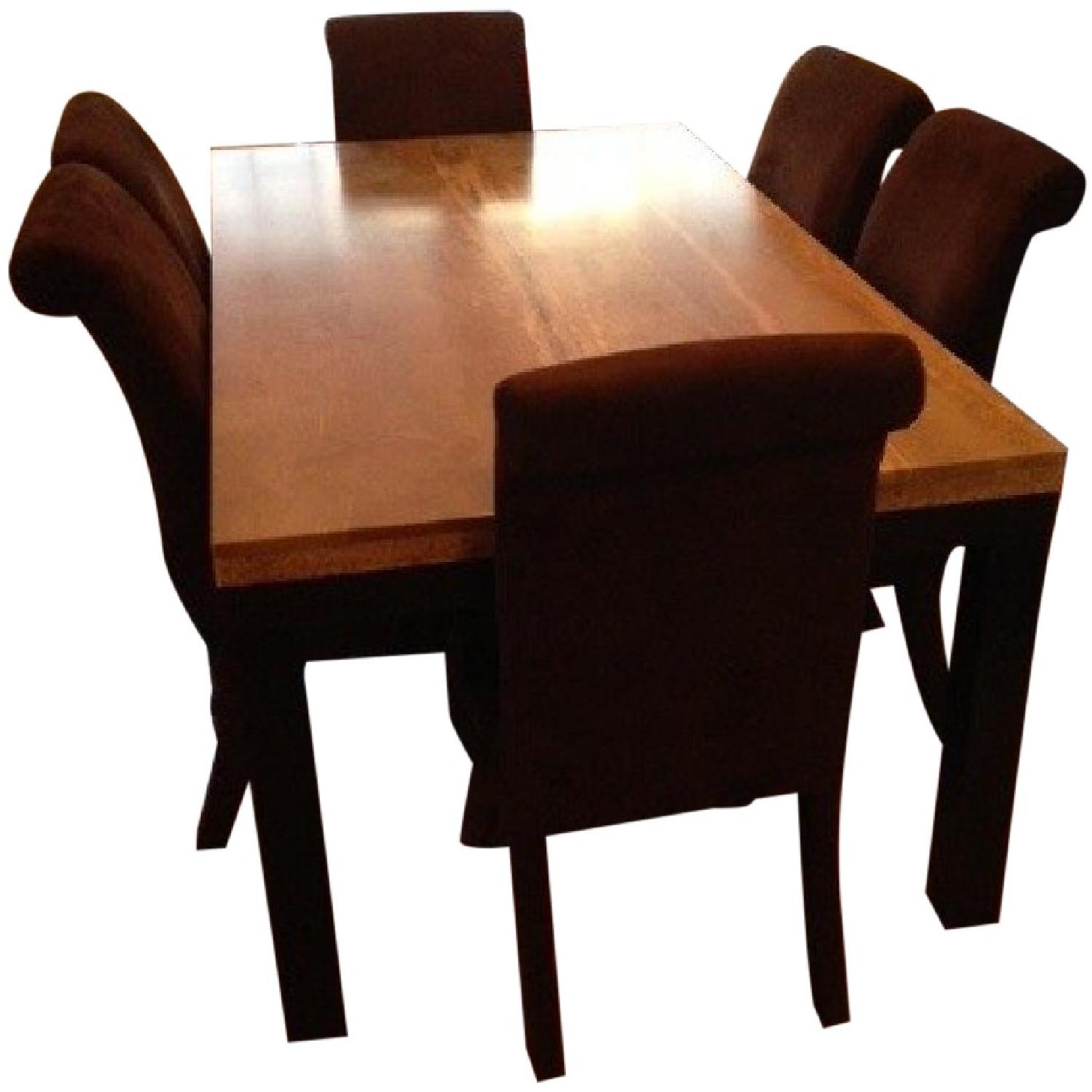 Fortunoff Marble Dining Table w/ 6 Chairs AptDeco