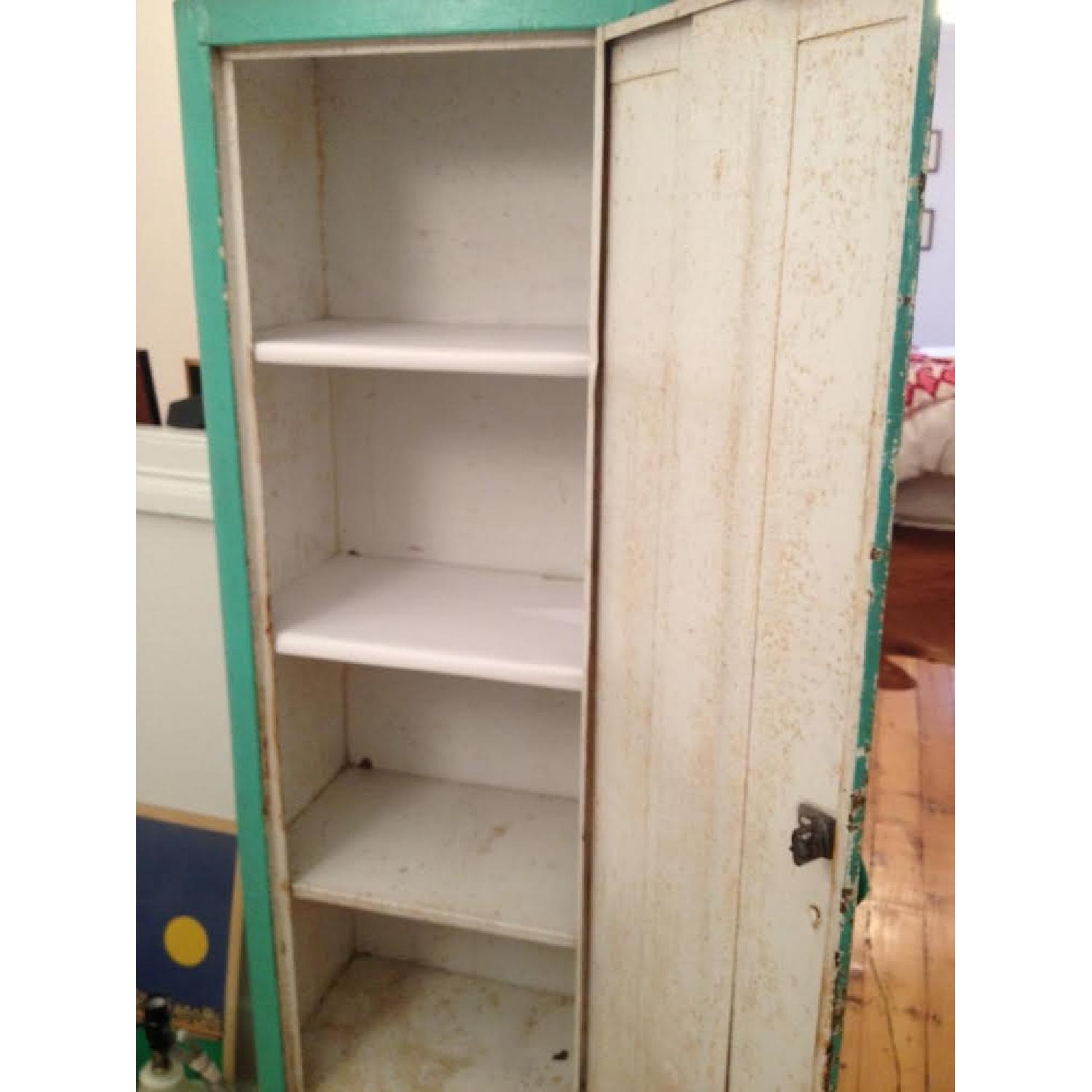 Vintage Teal Metal Locker Cabinet - image-3