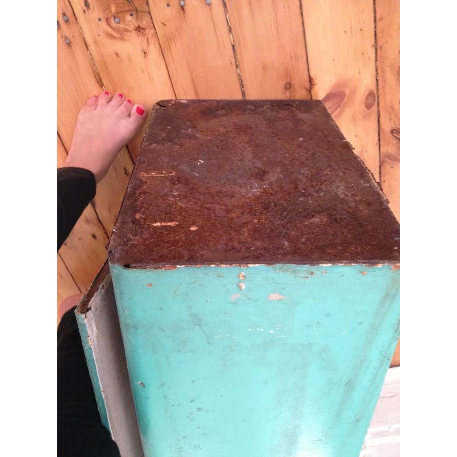 Vintage Teal Metal Locker Cabinet - image-4