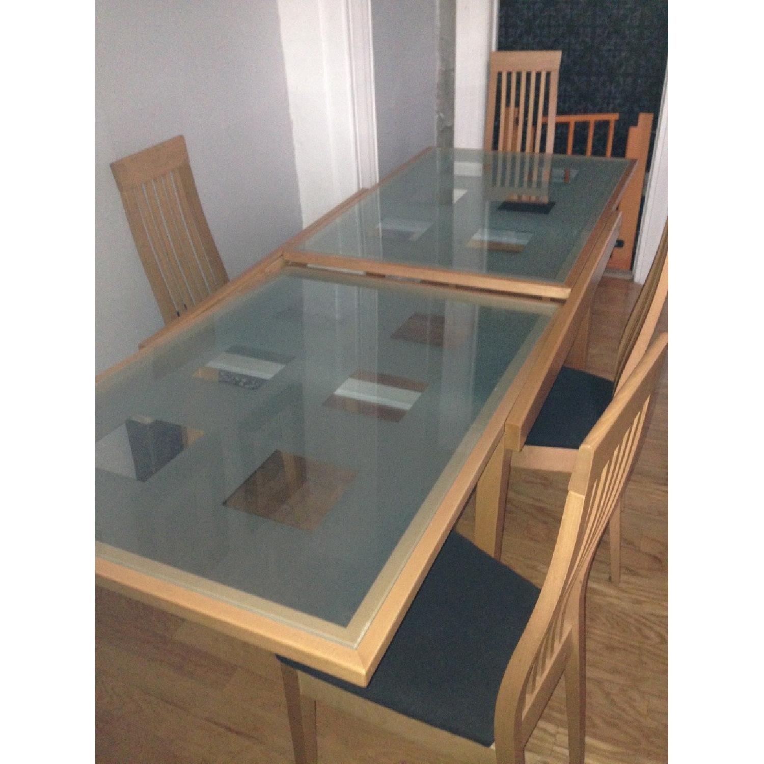 Calligaris Bon Ton Glass Extension Dining Table w/ 4 Chairs - image-3