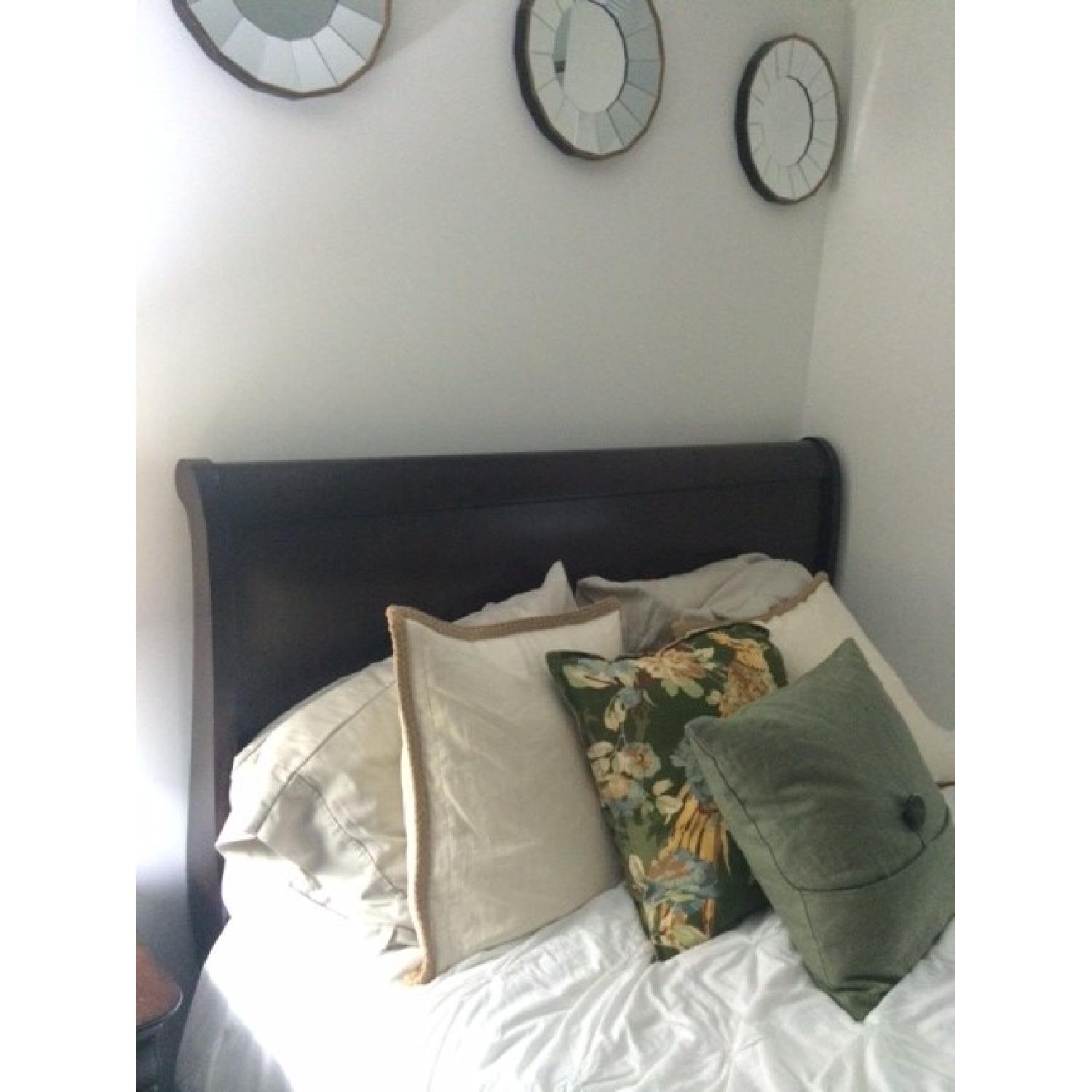 Macy's Cherry Wood Sleigh Bed - image-1