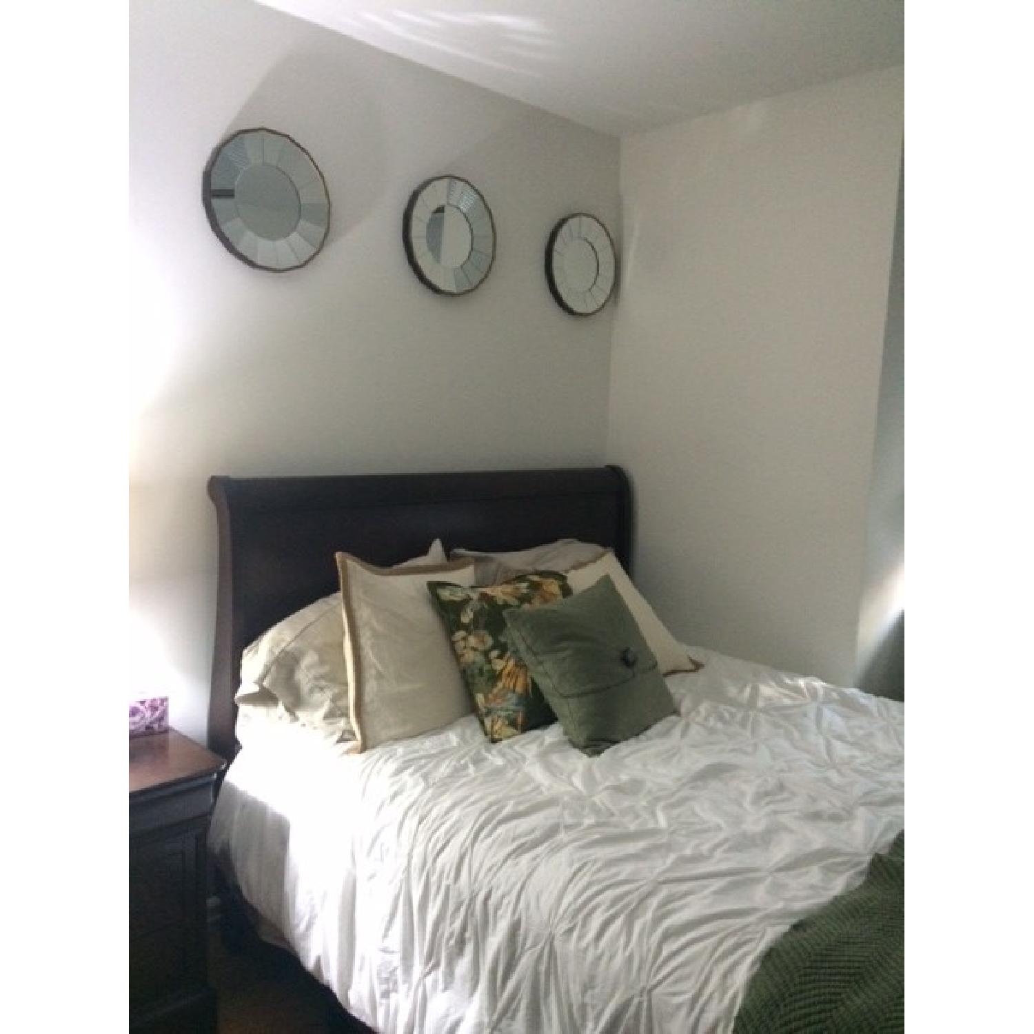 Macy's Cherry Wood Sleigh Bed - image-3