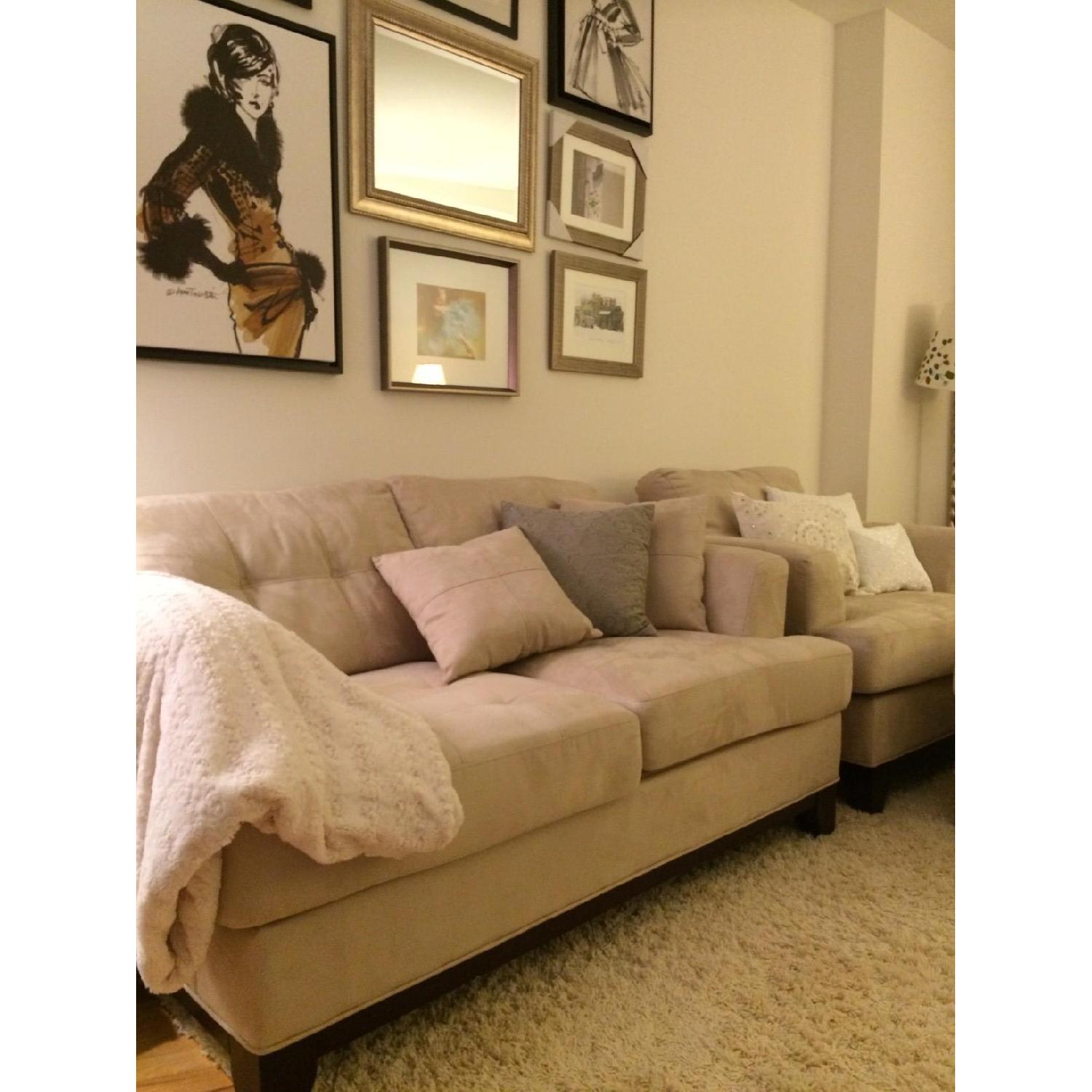 Cindy Crawford Home Collection Love Seat + Chair & Ottoman - image-1