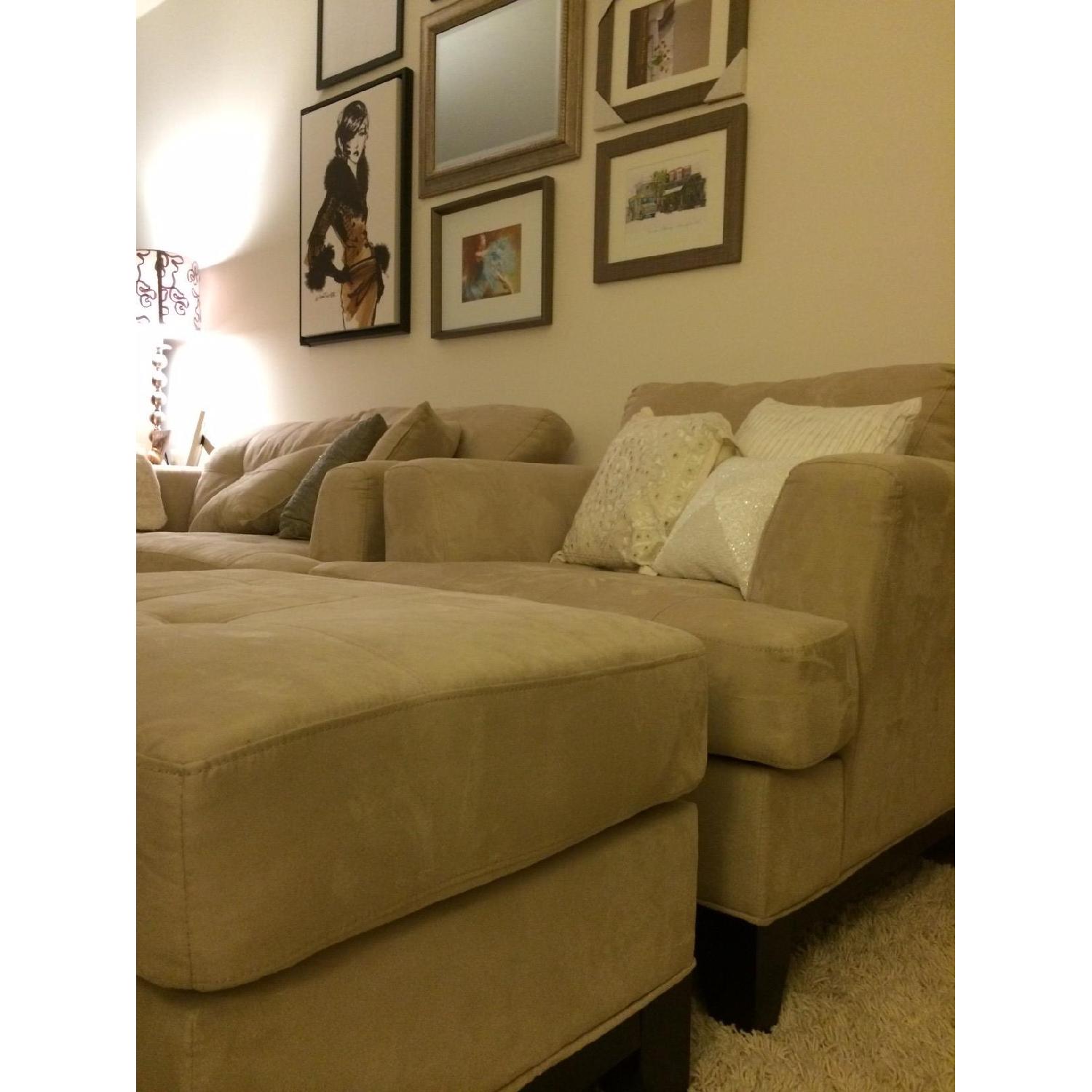 Cindy Crawford Home Collection Love Seat + Chair & Ottoman - image-4