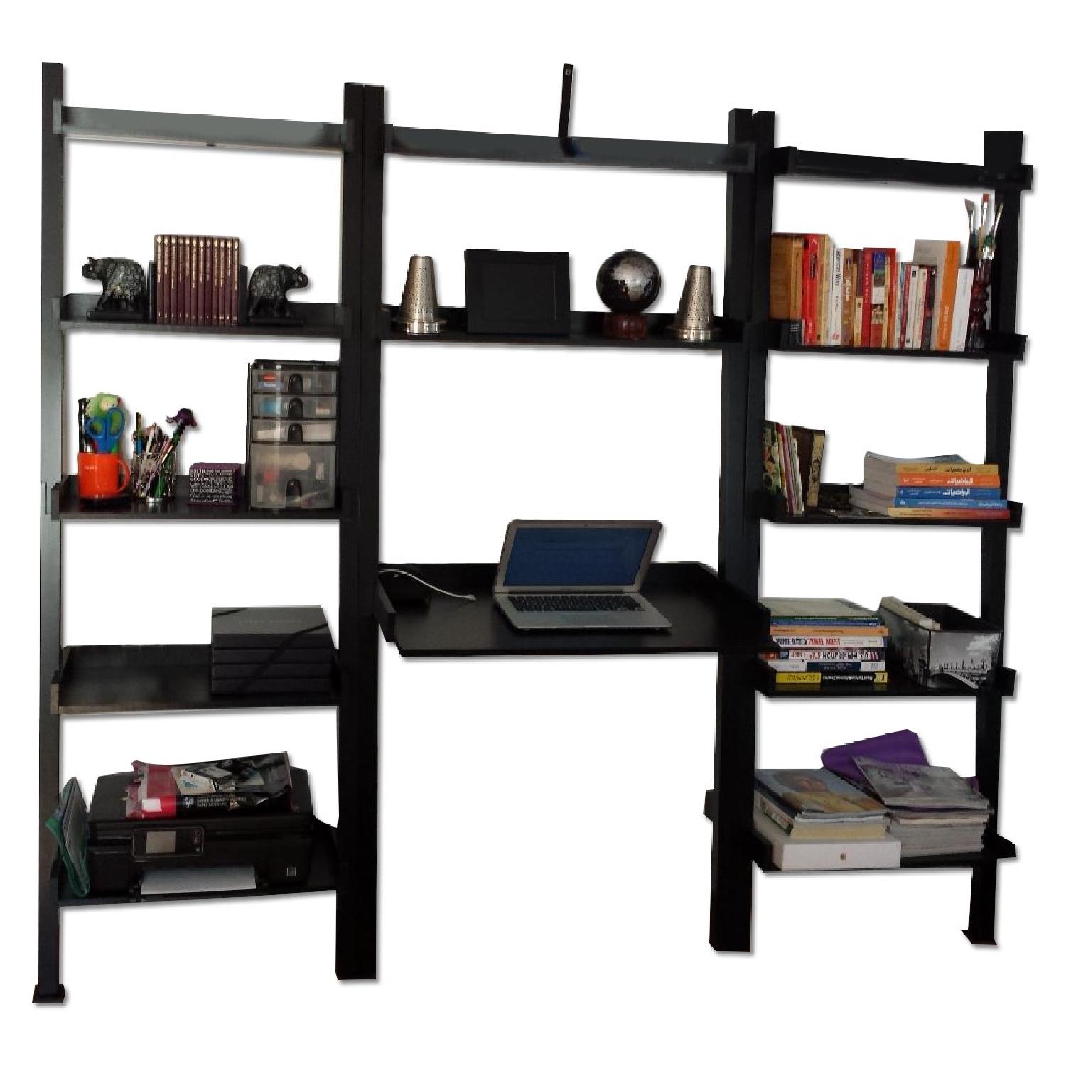 Container Store Leaning Desk w/ Shelves - image-0