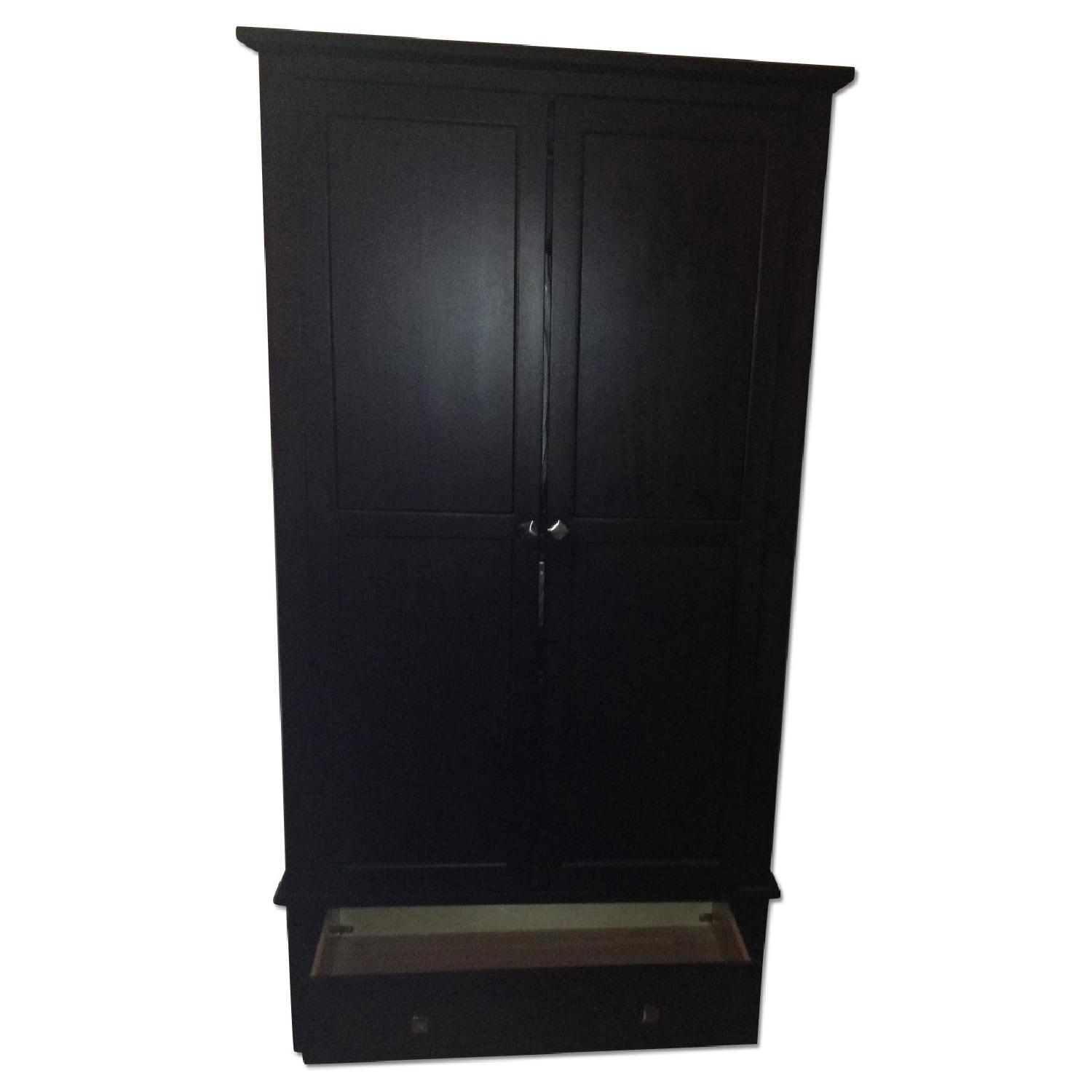 Bob's Furniture Dark Wood Armoire AptDeco