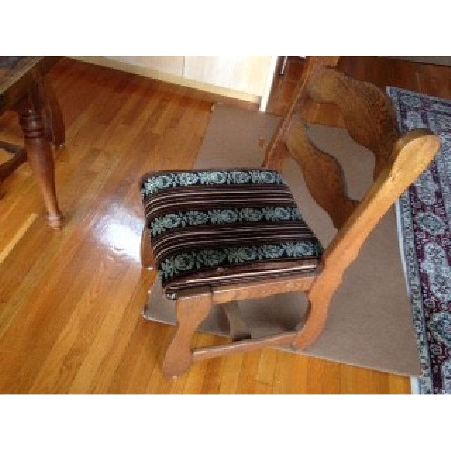 Rustic Barndoor Style Solid Wood Table with Glass Top w/ 6 Chairs - image-3